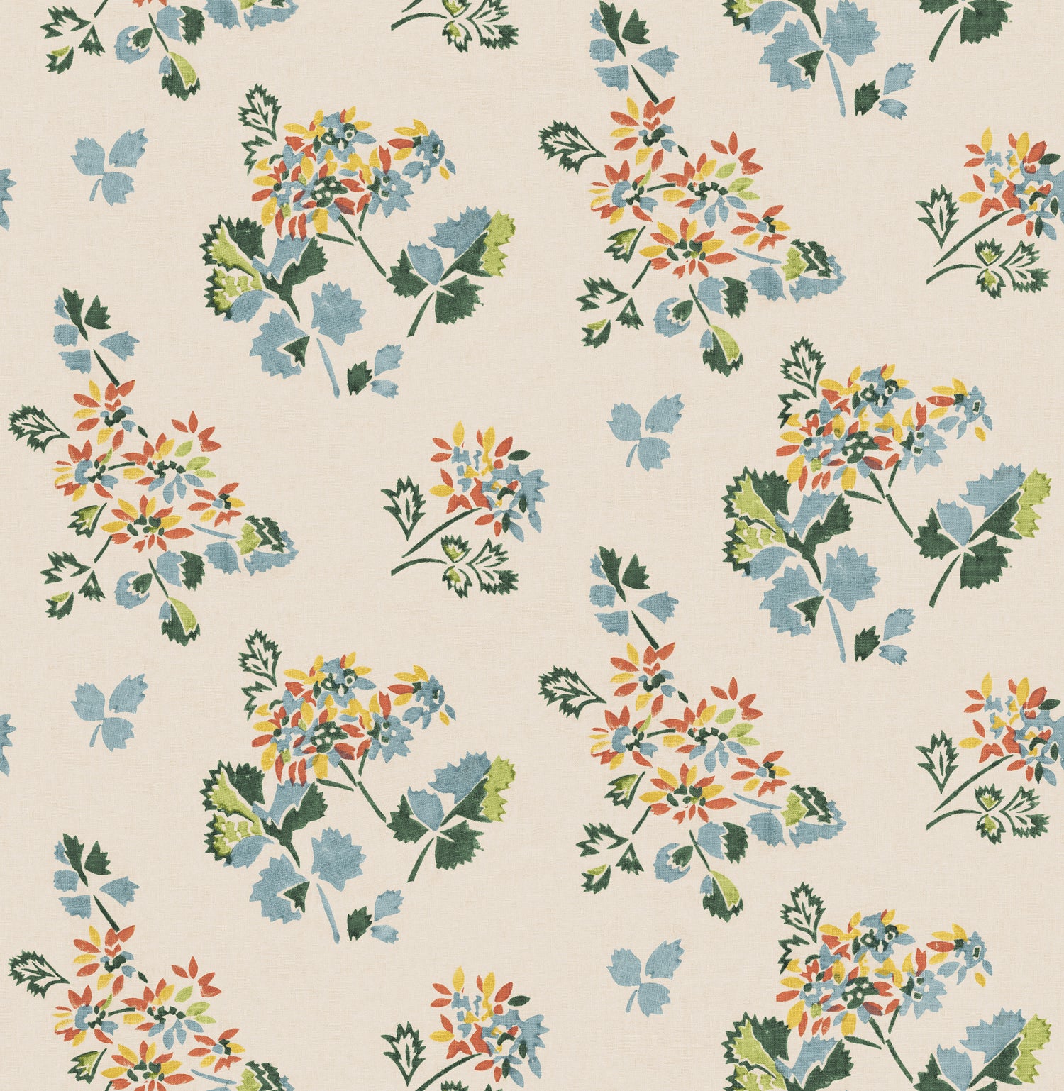 Forest Flower Wallpaper in teal/spice color - pattern number BW45163.3.0 - by G P &amp; J Baker in the Kit Kemp II collection