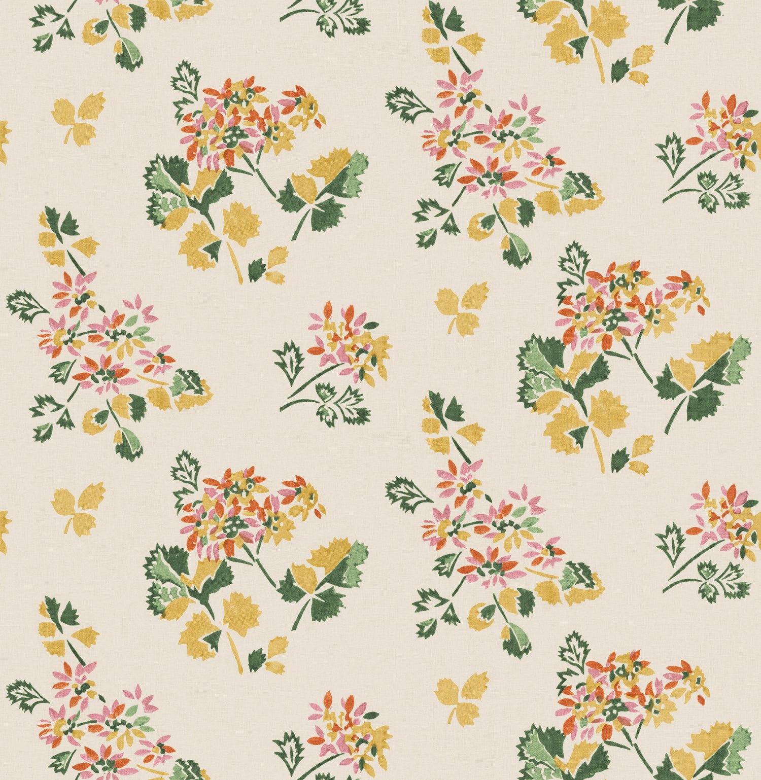 Forest Flower Wallpaper in spice/ochre color - pattern number BW45163.4.0 - by G P &amp; J Baker in the Kit Kemp II collection