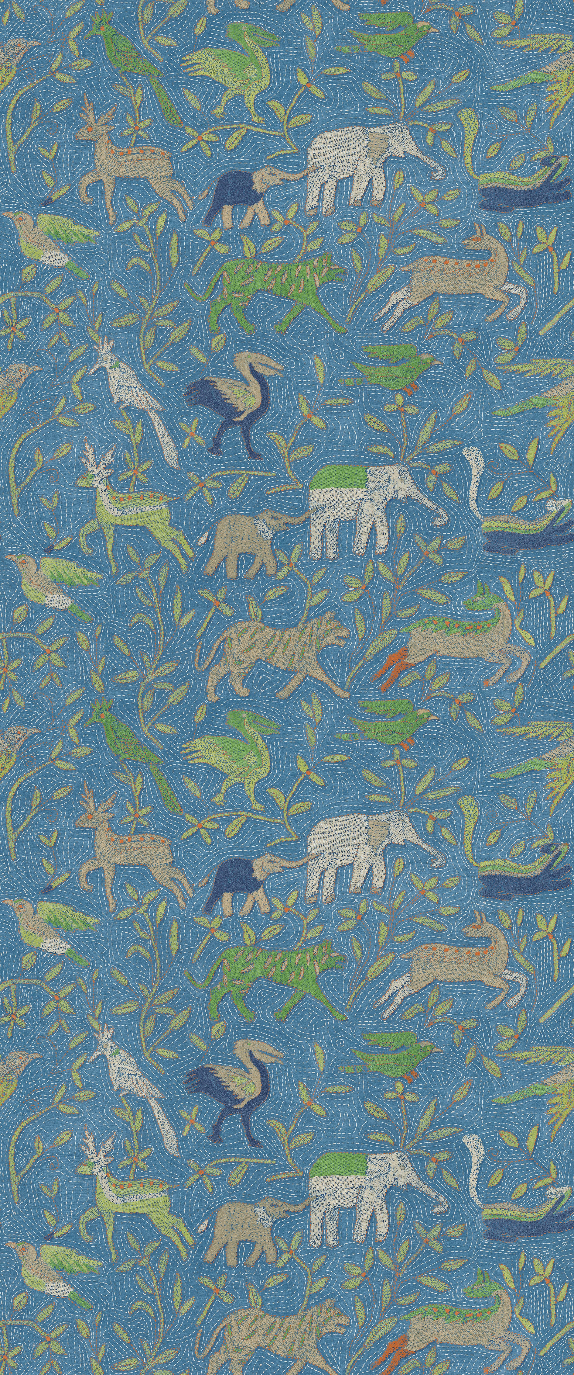 Noahs Ark Wallpaper in blue color - pattern number BW45166.2.0 - by G P &amp; J Baker in the Kit Kemp II collection