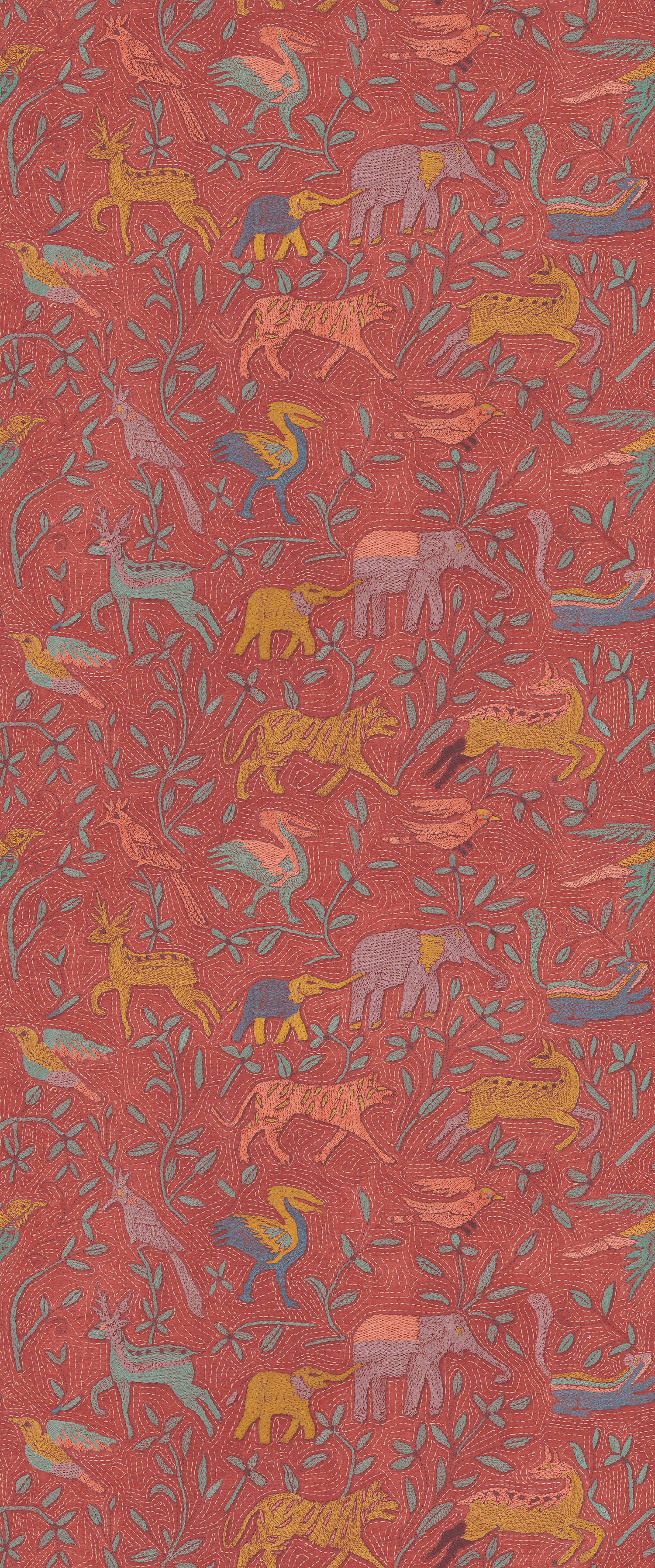 Noahs Ark Wallpaper in spice color - pattern number BW45166.4.0 - by G P &amp; J Baker in the Kit Kemp II collection