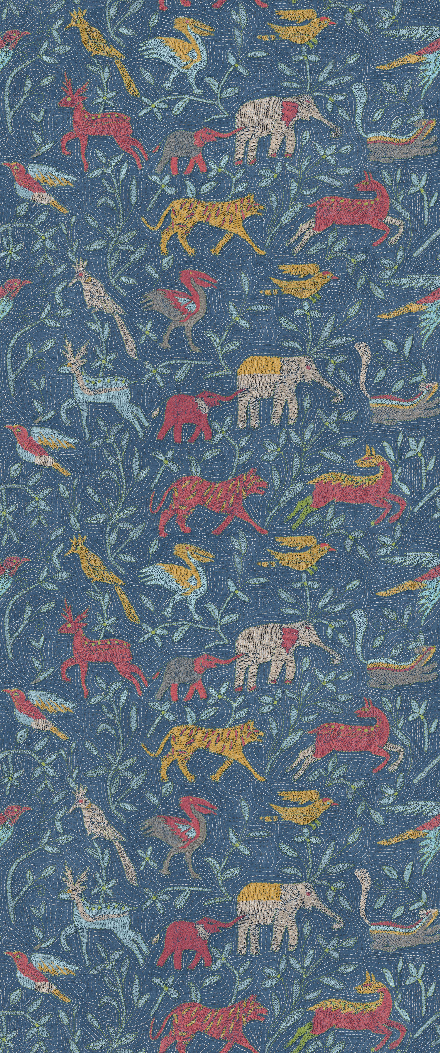 Noahs Ark Wallpaper in indigo color - pattern number BW45166.5.0 - by G P &amp; J Baker in the Kit Kemp II collection