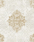 Damask wallpaper in rose gold color - pattern number CM2485 - by Galerie in the Lustre collection