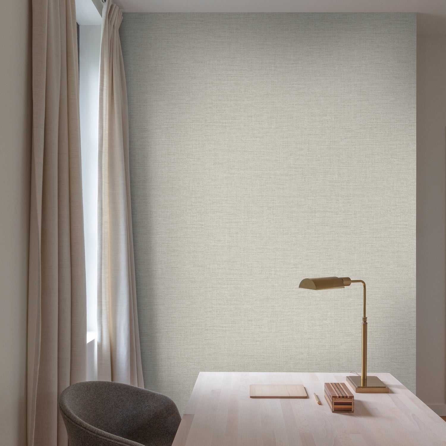 Rough Textile Wallpaper in beige color - pattern number CO1007 - by Grandeco in the Concept collection