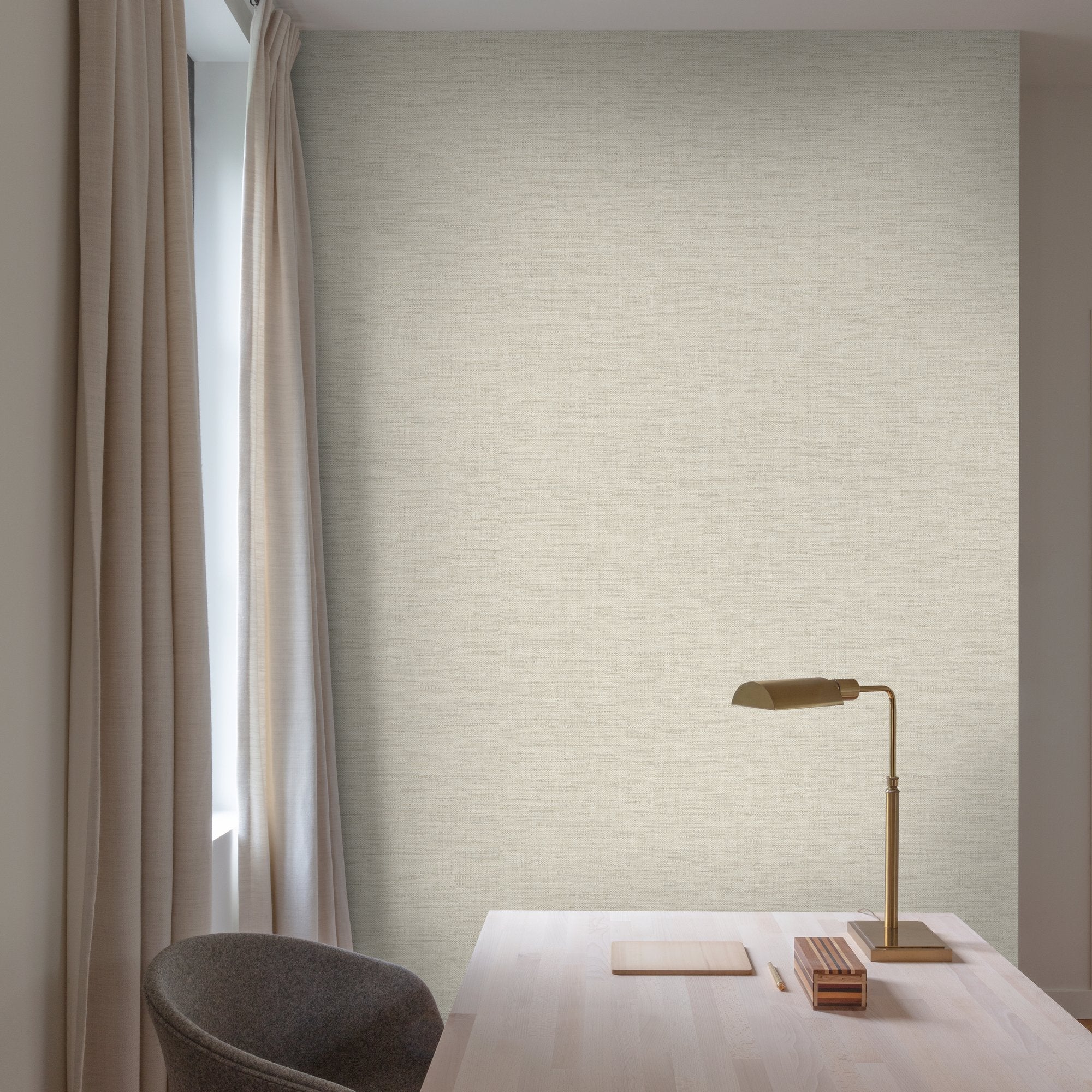 Rough Textile Wallpaper in beige color - pattern number CO1010 - by Grandeco in the Concept collection