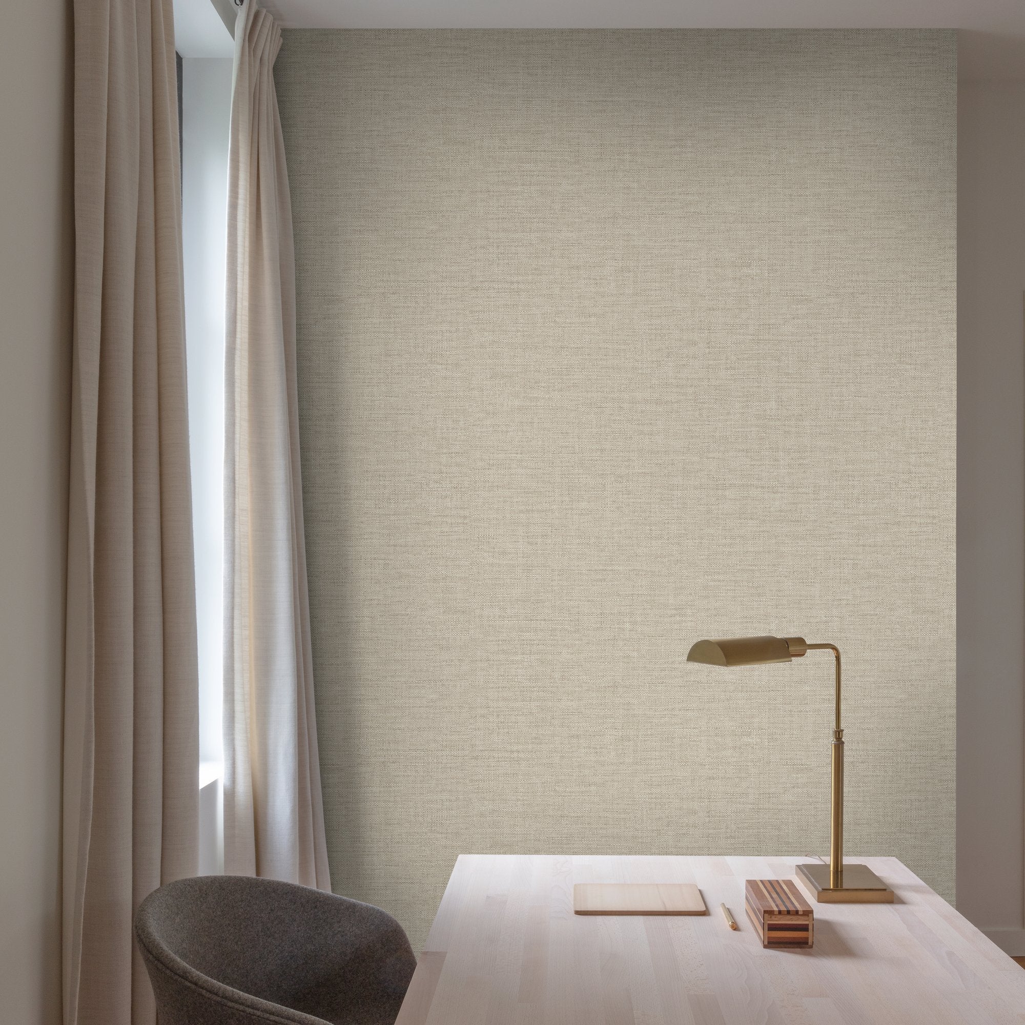 Rough Textile Wallpaper in beige color - pattern number CO1011 - by Grandeco in the Concept collection
