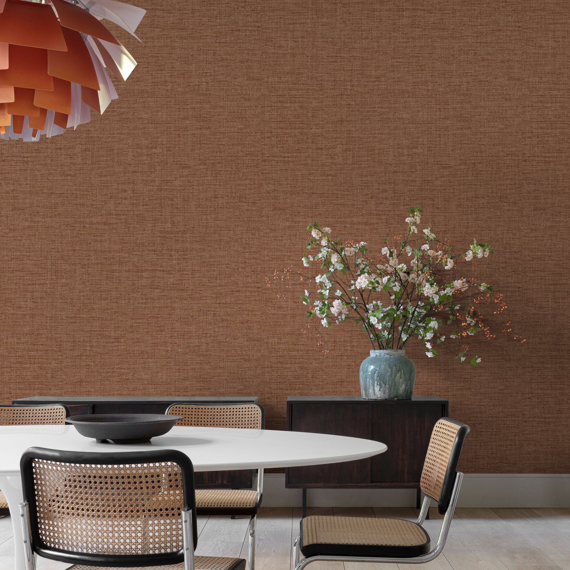 Rough Textile Wallpaper in brown color - pattern number CO1015 - by Grandeco in the Concept collection
