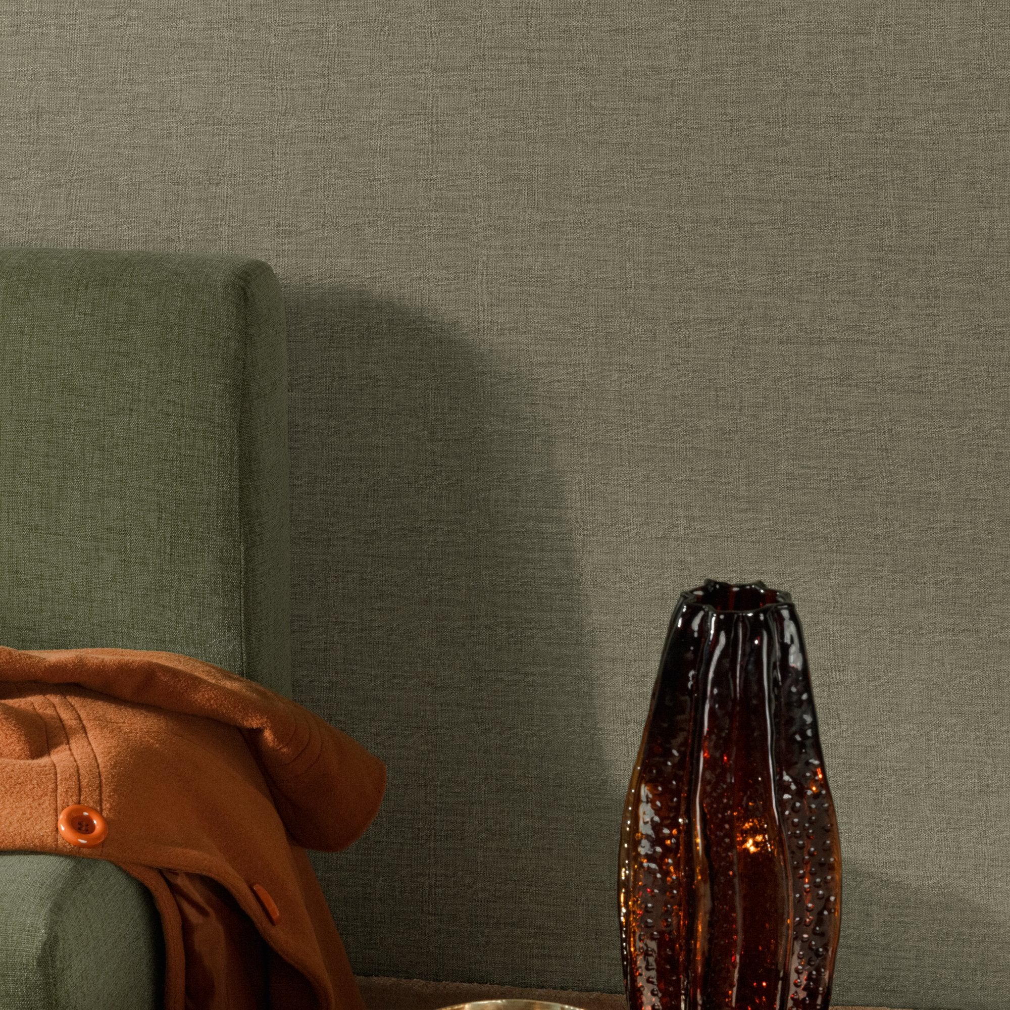 Rough Textile Wallpaper in brown color - pattern number CO1019 - by Grandeco in the Concept collection