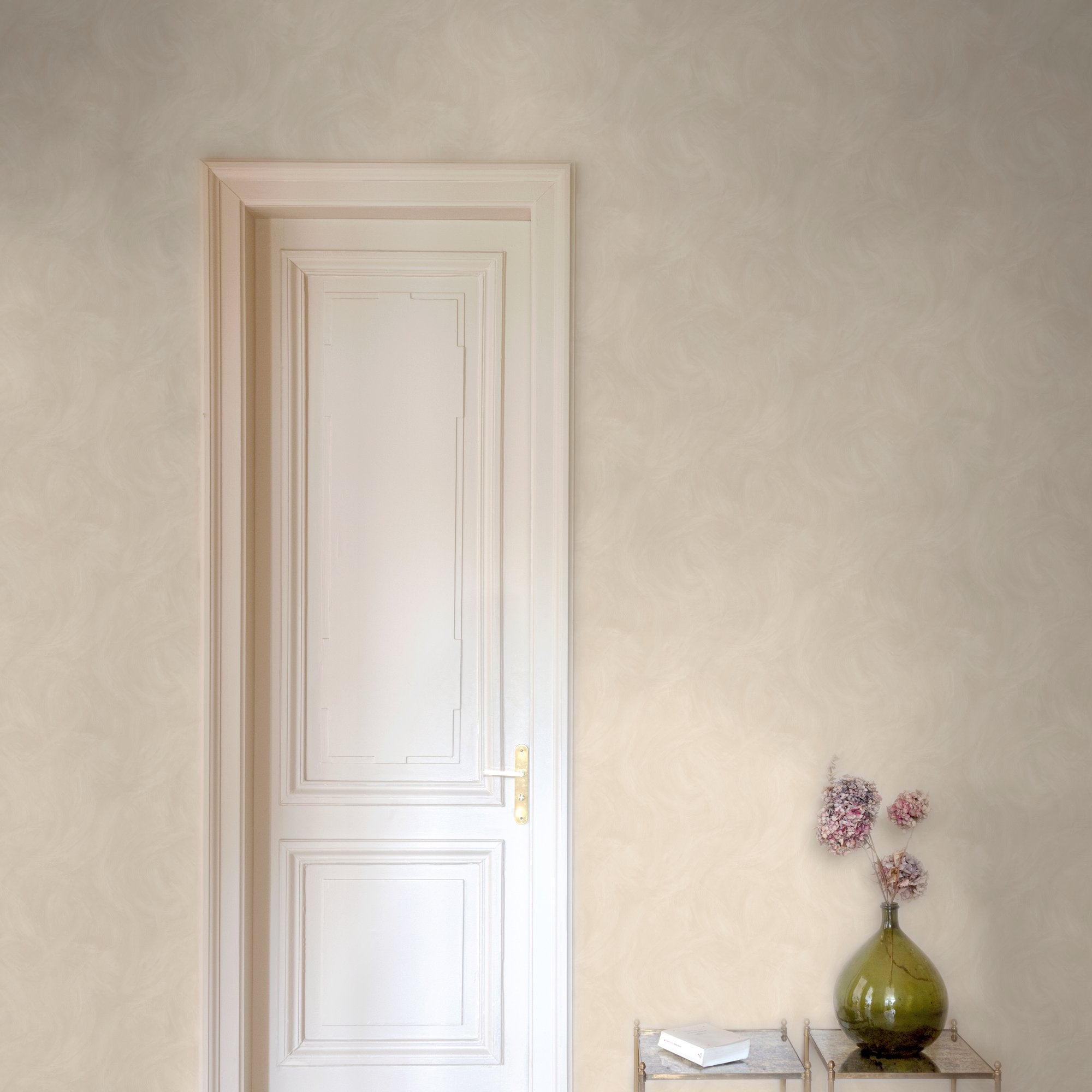 Authentic Plaster Plain Wallpaper in beige color - pattern number CO3005 - by Grandeco in the Concept collection