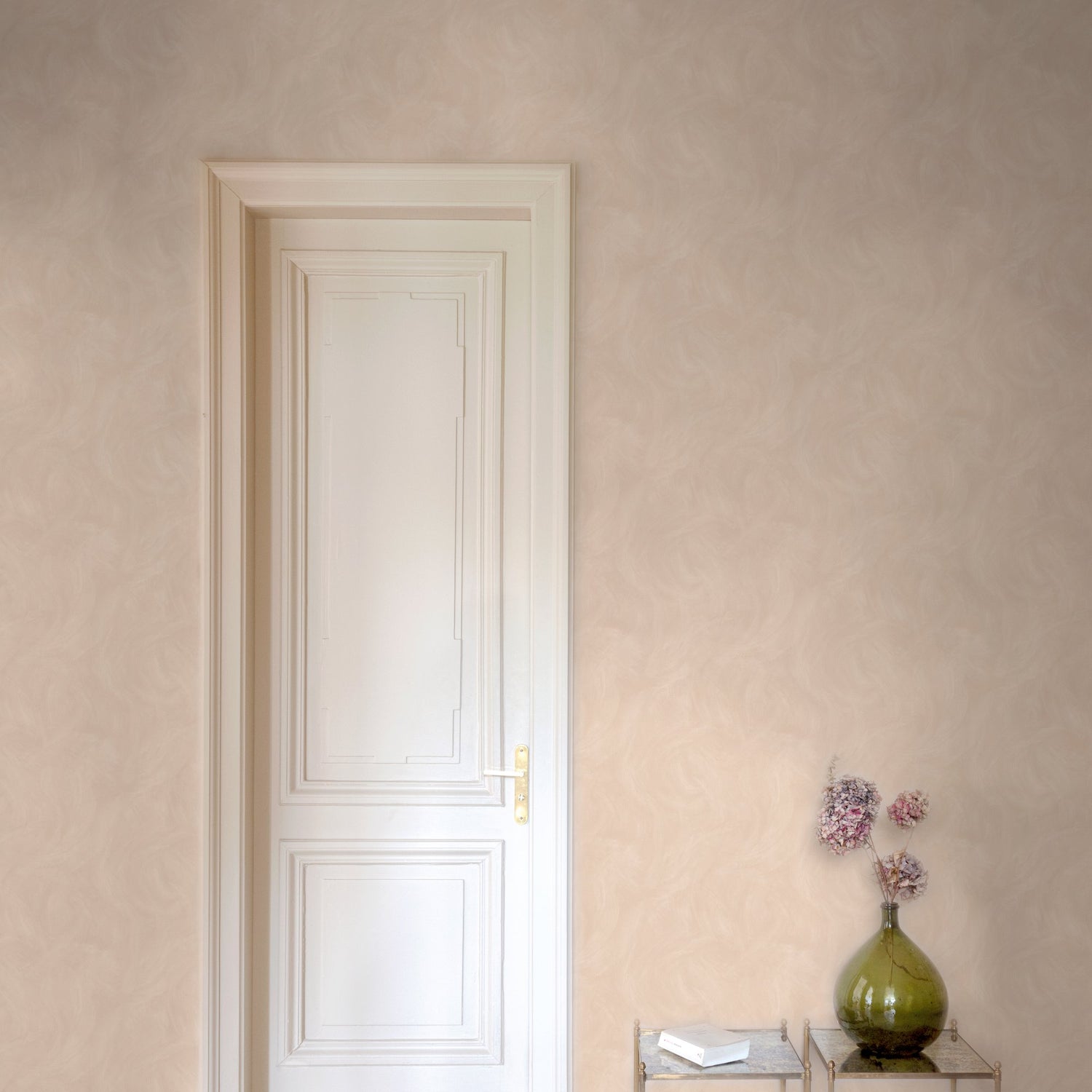 Authentic Plaster Plain Wallpaper in pink color - pattern number CO3007 - by Grandeco in the Concept collection