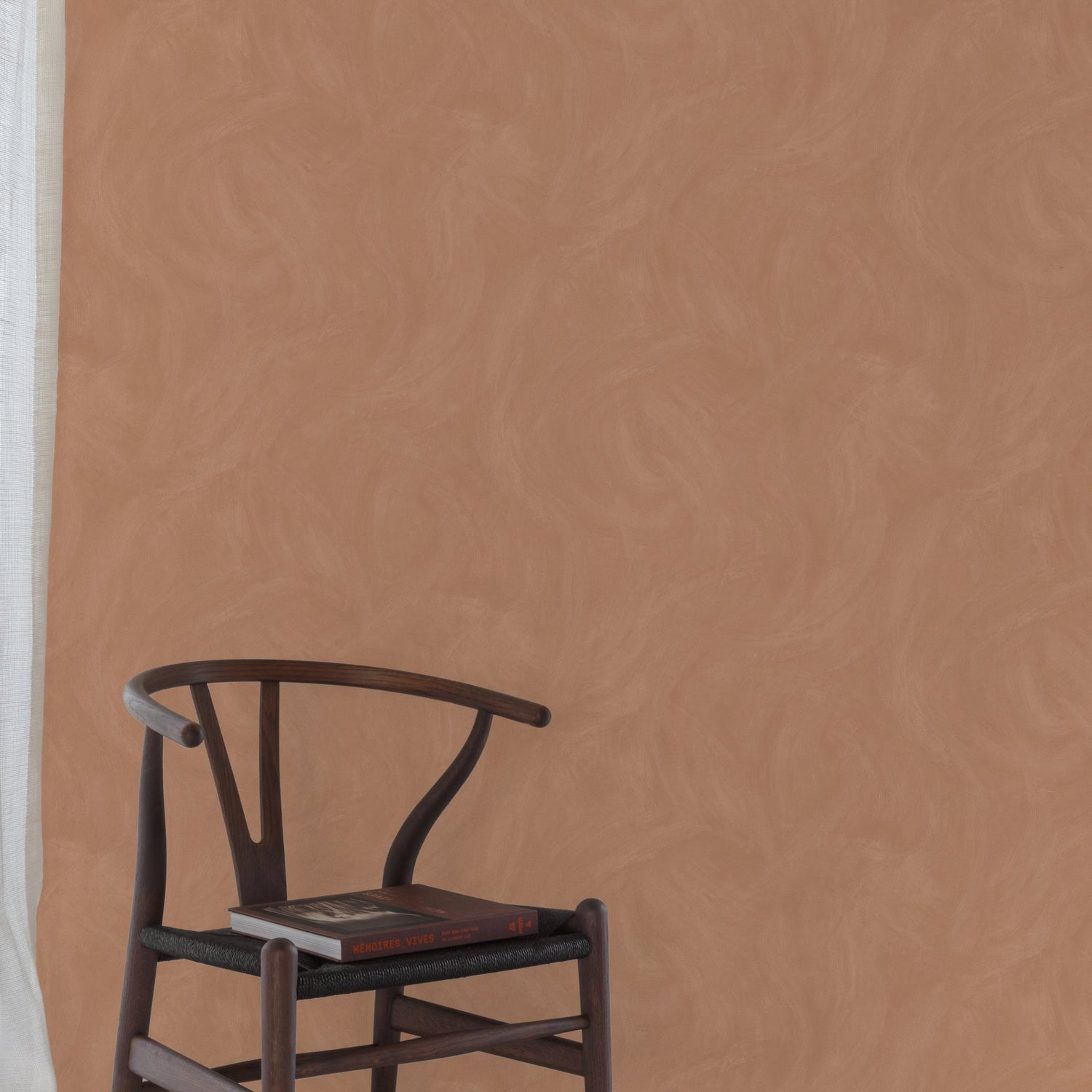 Authentic Plaster Plain Wallpaper in brown color - pattern number CO3008 - by Grandeco in the Concept collection