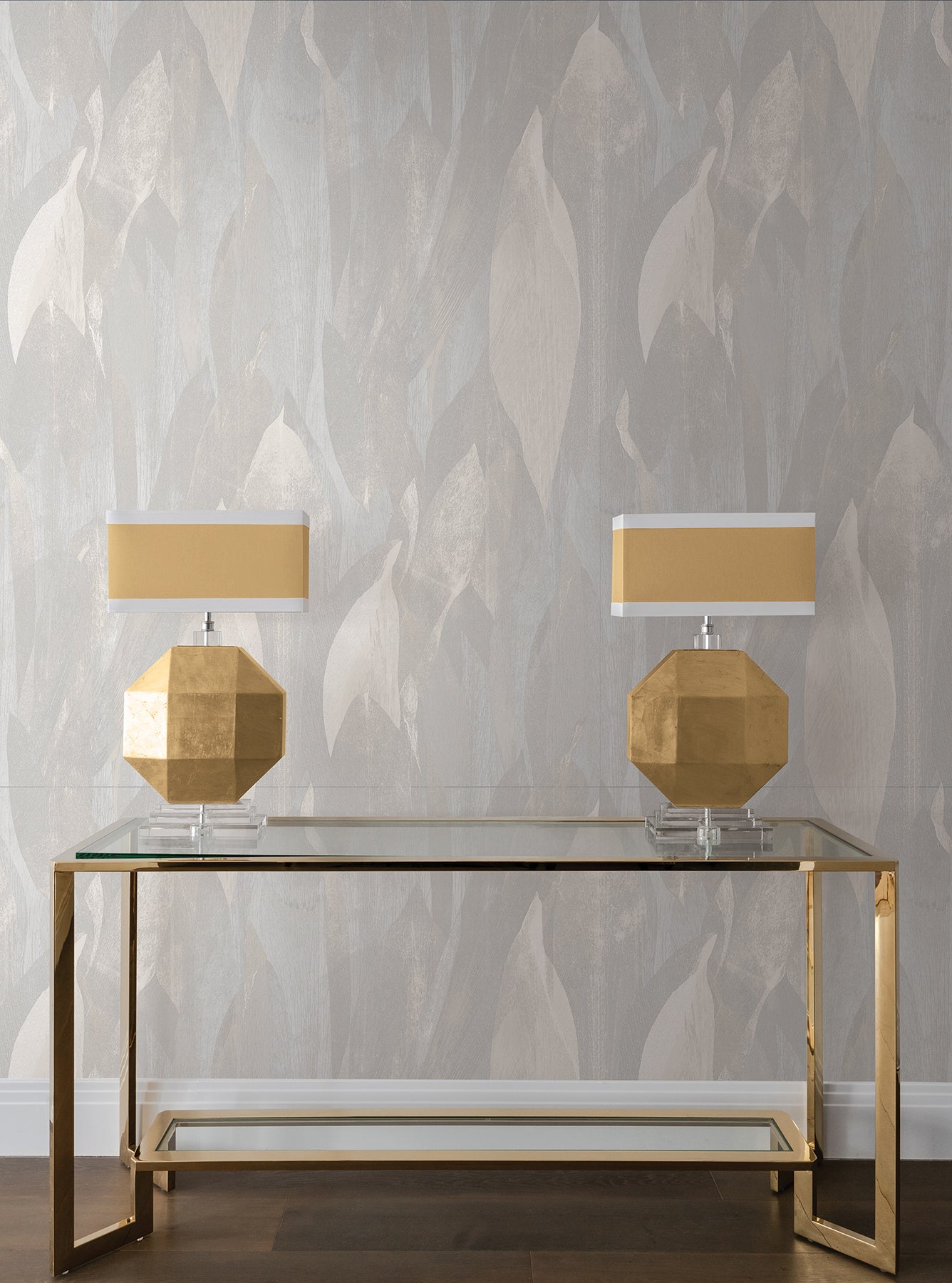 Shimmering Canopy Wallpaper in Light Grey color - pattern number COD0601 - by Candice Olson in the Luminous collection