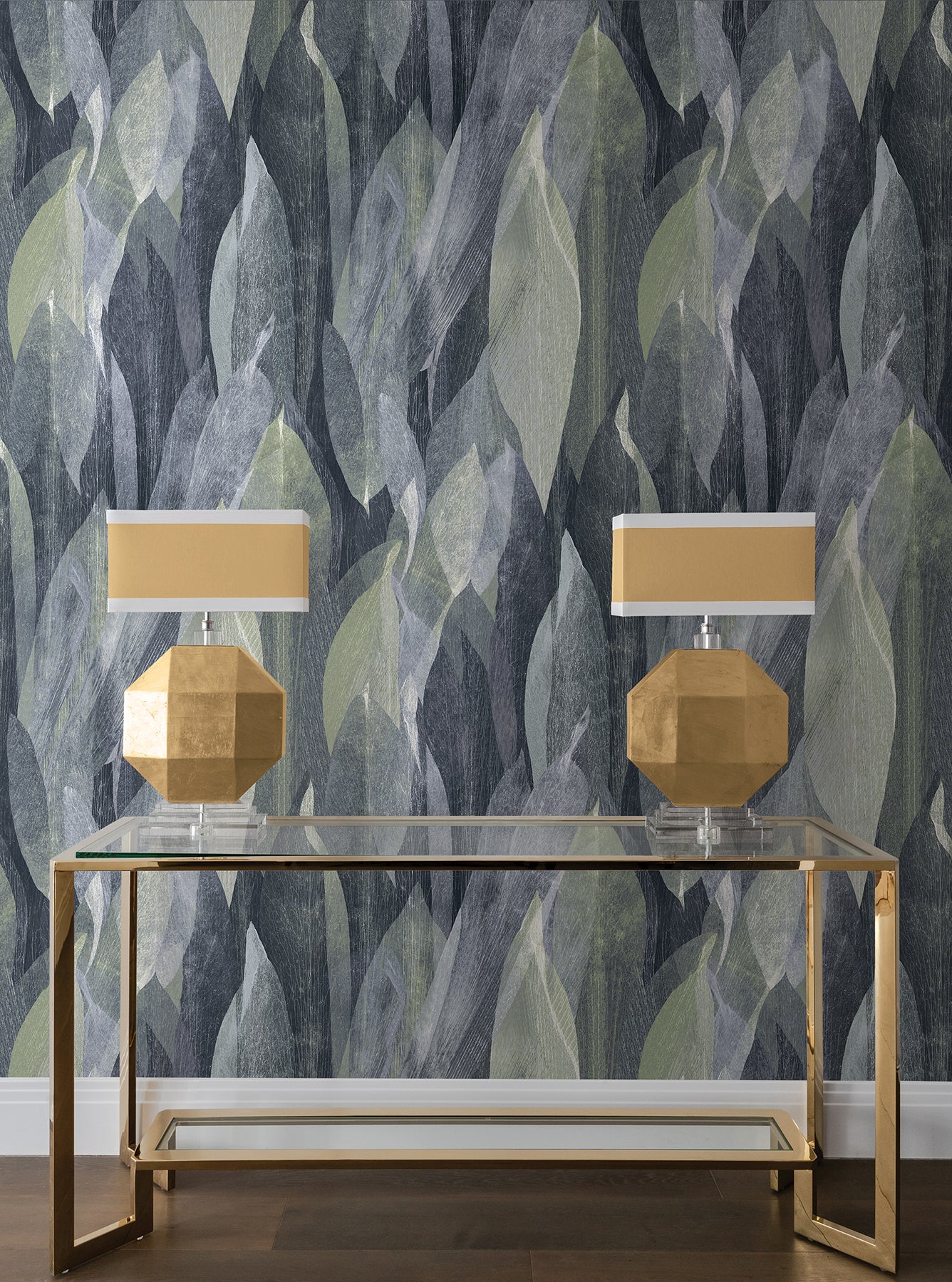 Shimmering Canopy Wallpaper in Indigo color - pattern number COD0604 - by Candice Olson in the Luminous collection