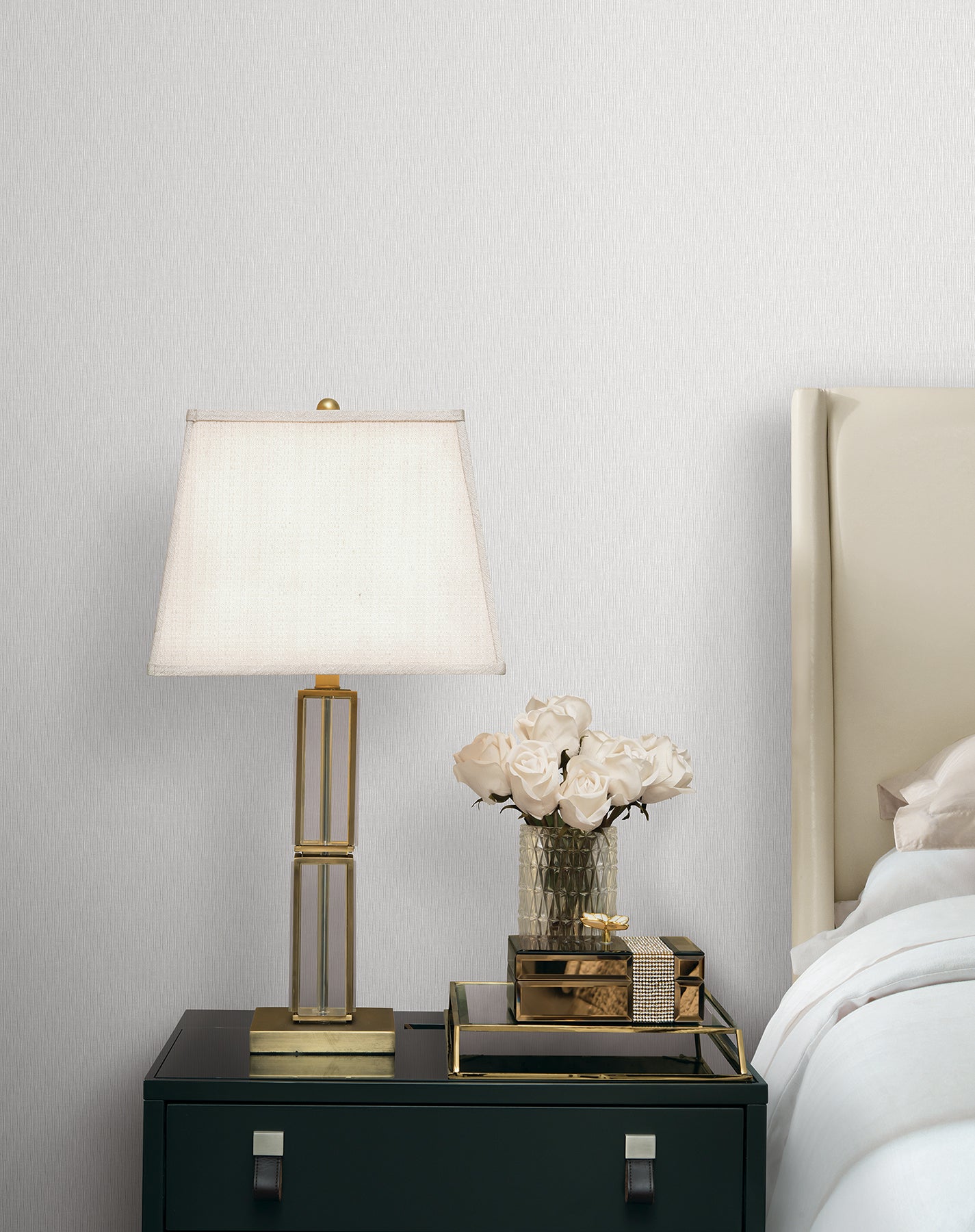 Ripple Effect Wallpaper in Dove color - pattern number COD0618 - by Candice Olson in the Luminous collection