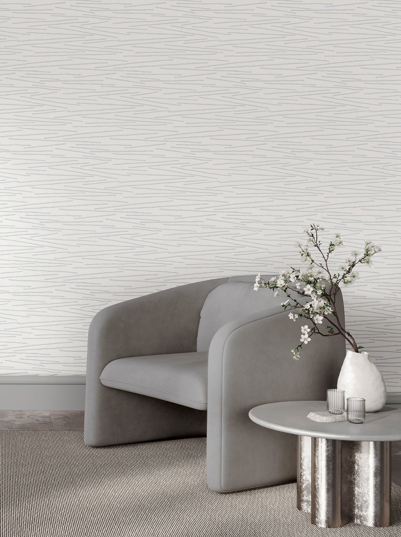 Foundations Wallpaper in Dove color - pattern number COD0622 - by Candice Olson in the Luminous collection