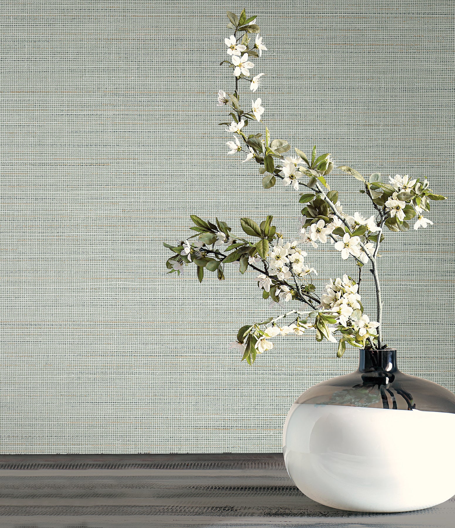 Drift Weave Wallpaper in Aqua color - pattern number COD0632 - by Candice Olson in the Luminous collection