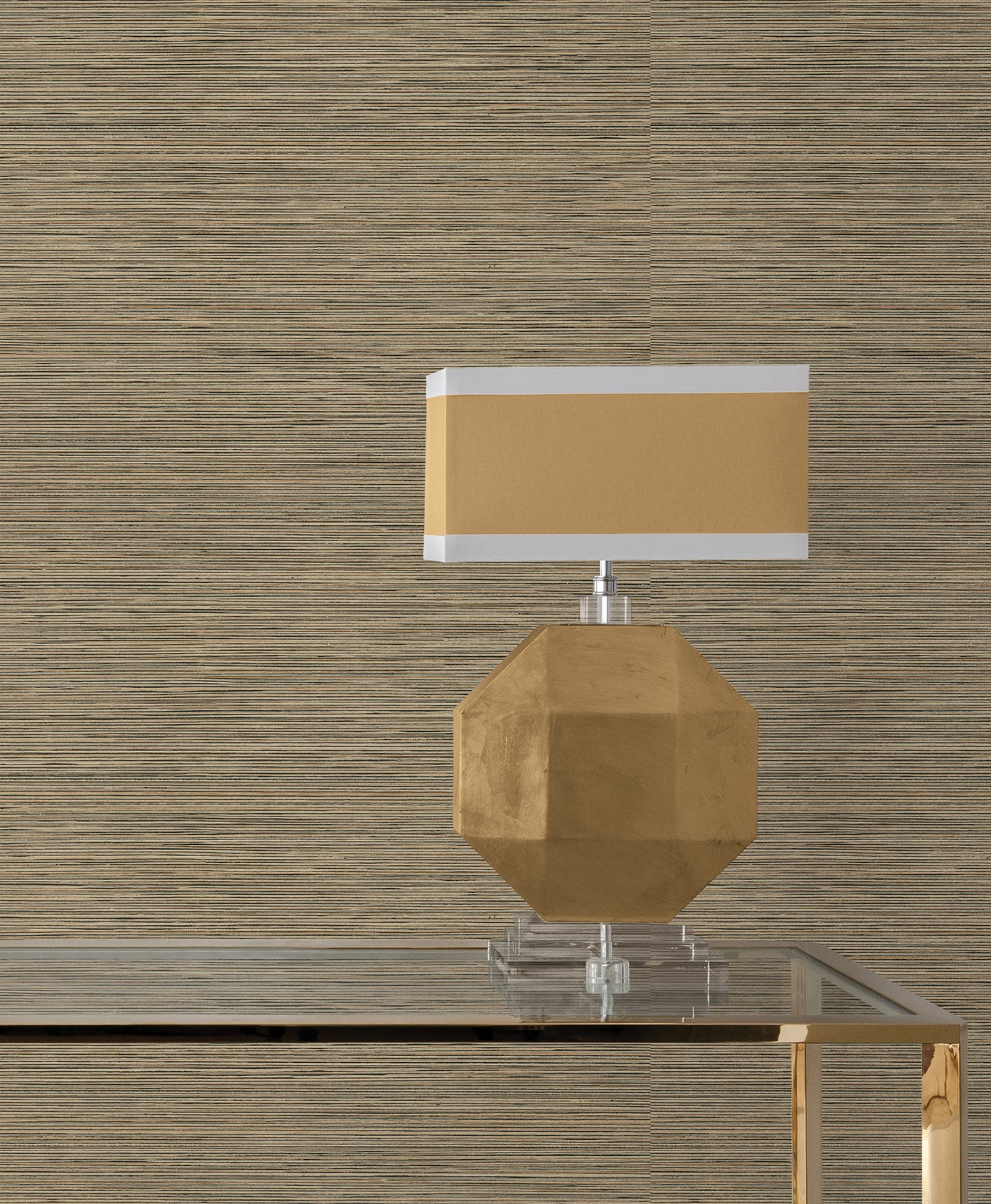 Stacked Bamboo Wallpaper in Chestnut color - pattern number COD0634N - by Candice Olson in the Luminous collection