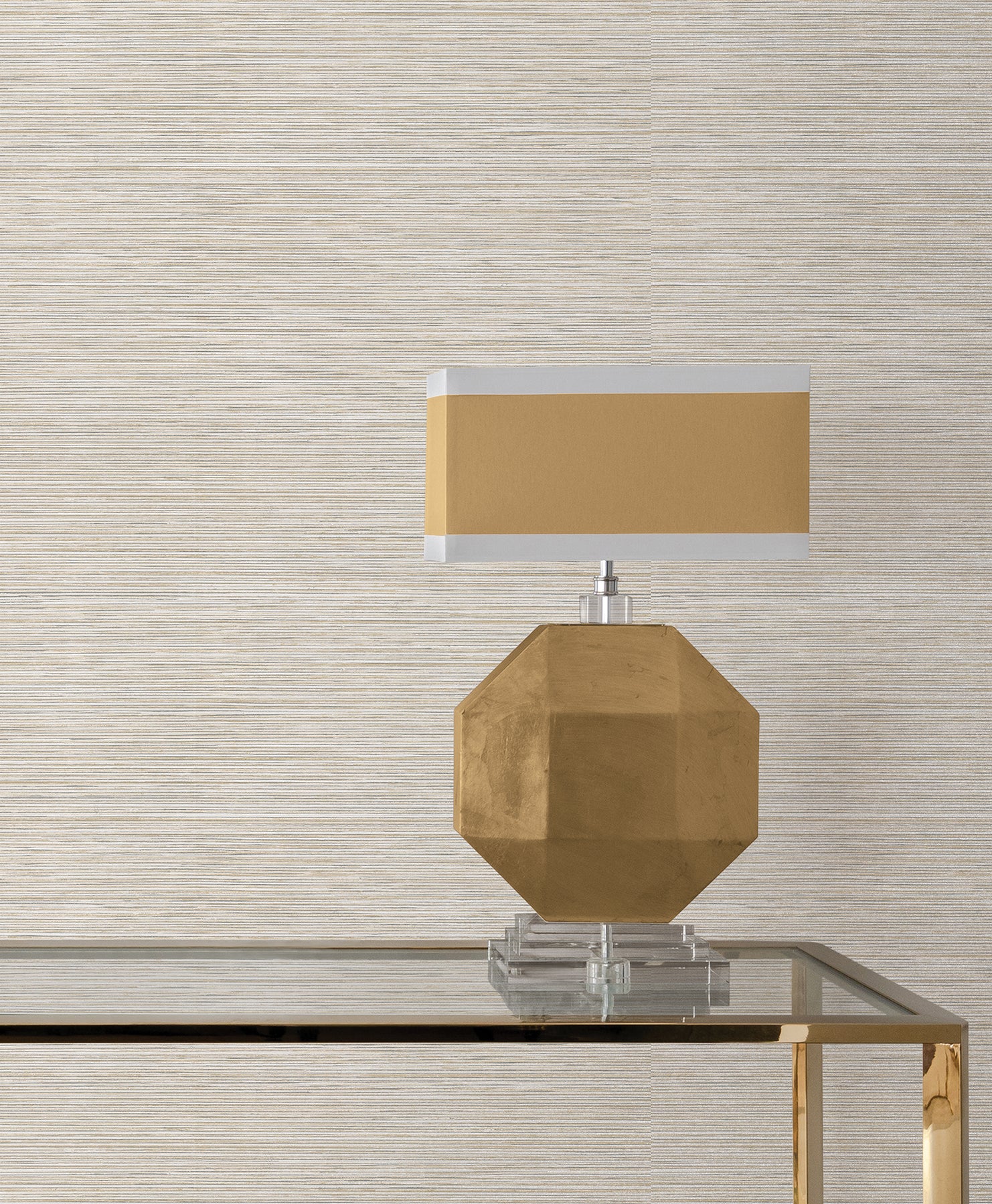 Stacked Bamboo Wallpaper in Silver color - pattern number COD0635N - by Candice Olson in the Luminous collection