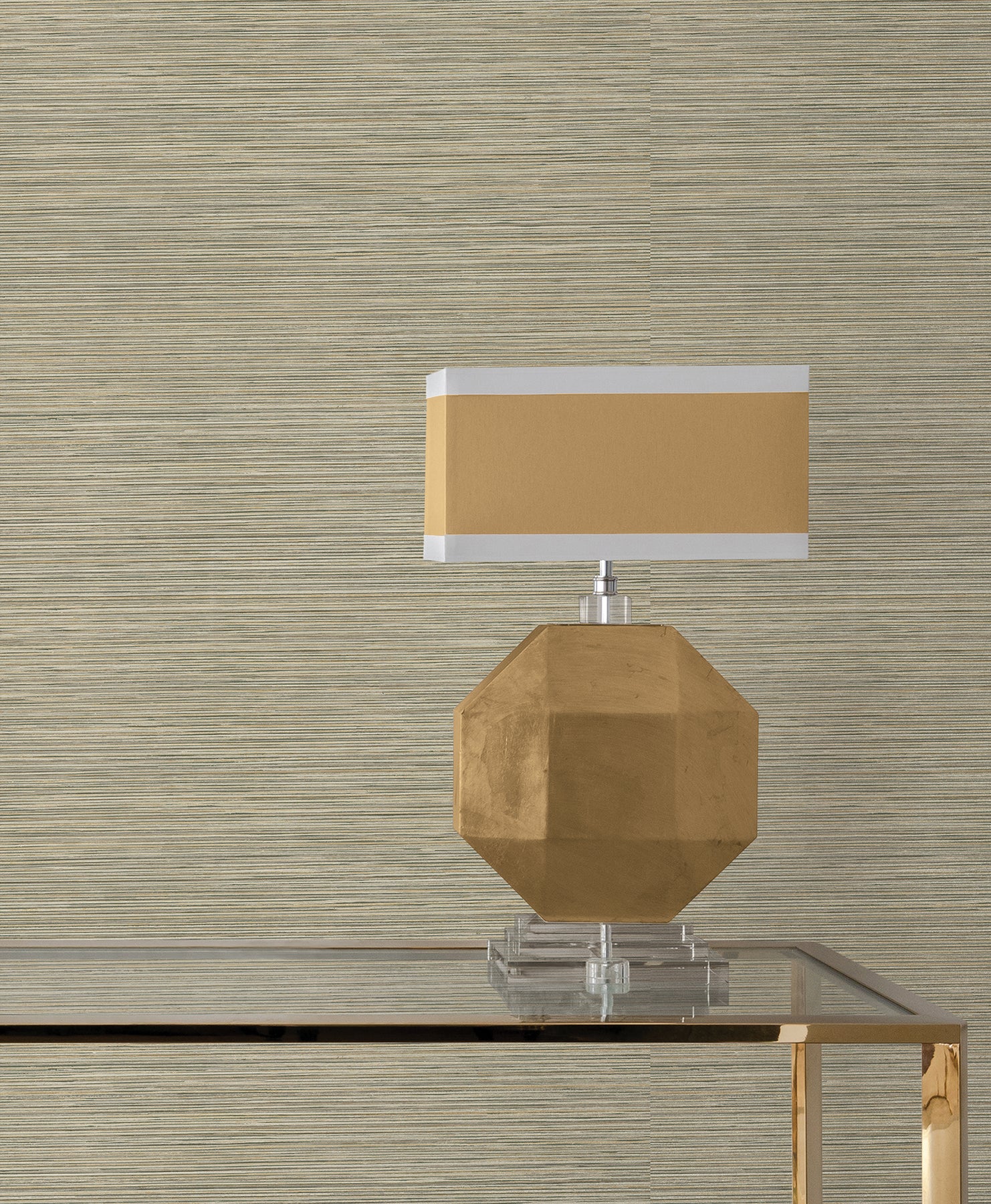 Stacked Bamboo Wallpaper in Moss color - pattern number COD0637N - by Candice Olson in the Luminous collection