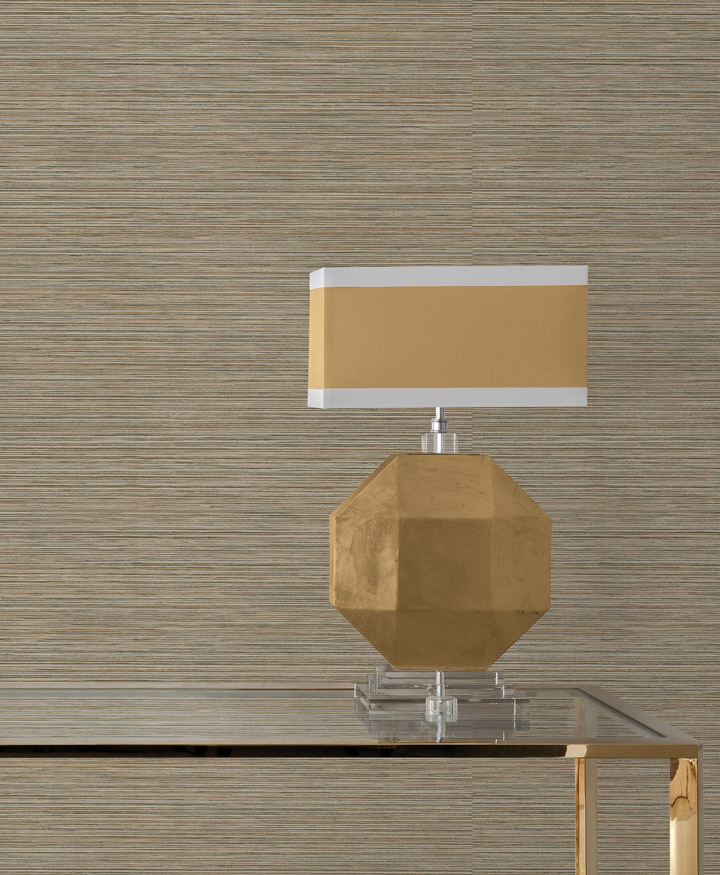 Stacked Bamboo Wallpaper in Light Brown color - pattern number COD0638N - by Candice Olson in the Luminous collection