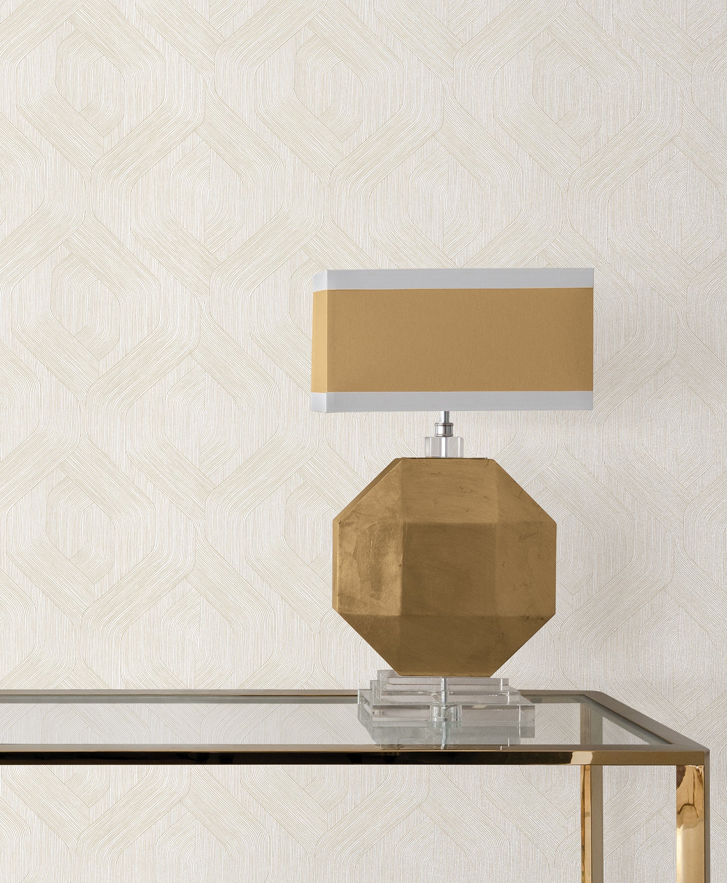 Infinity Wallpaper in Cream color - pattern number COD0642 - by Candice Olson in the Luminous collection