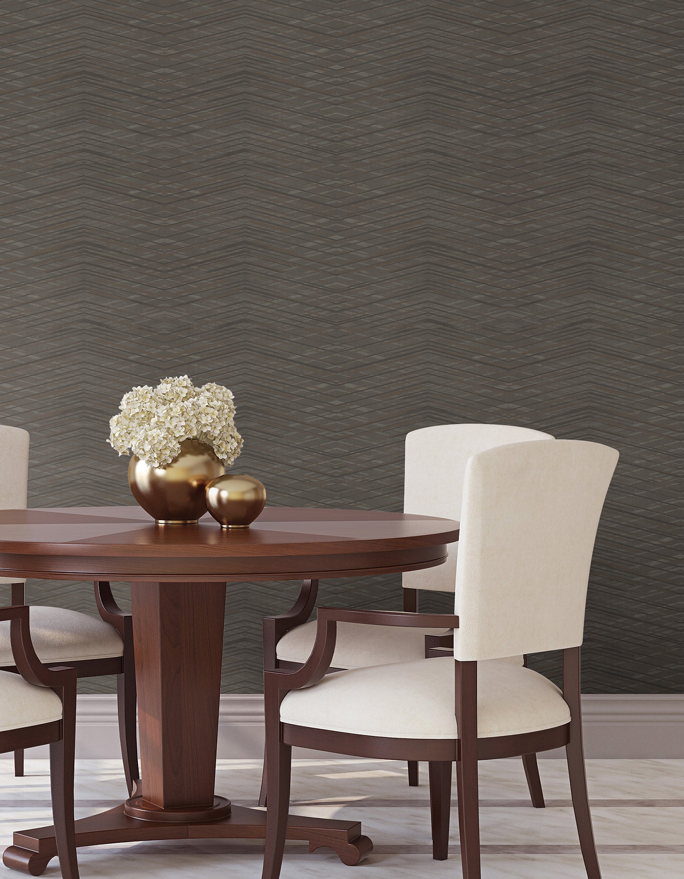 Focal Point Wallpaper in Chocolate color - pattern number COD0659 - by Candice Olson in the Luminous collection