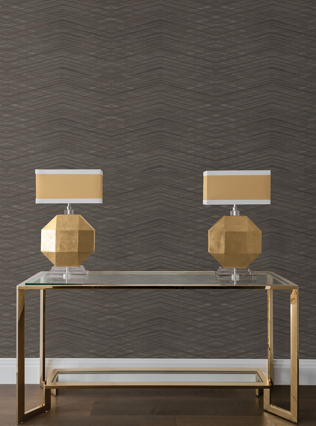 Focal Point Wallpaper in Chocolate color - pattern number COD0659 - by Candice Olson in the Luminous collection