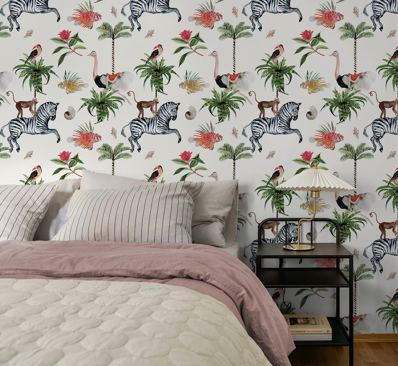 Merry Go Round wallpaper in cream color - pattern number DBW2005 - by Wallquest in the West Boulevard by Daisy Bennett collection