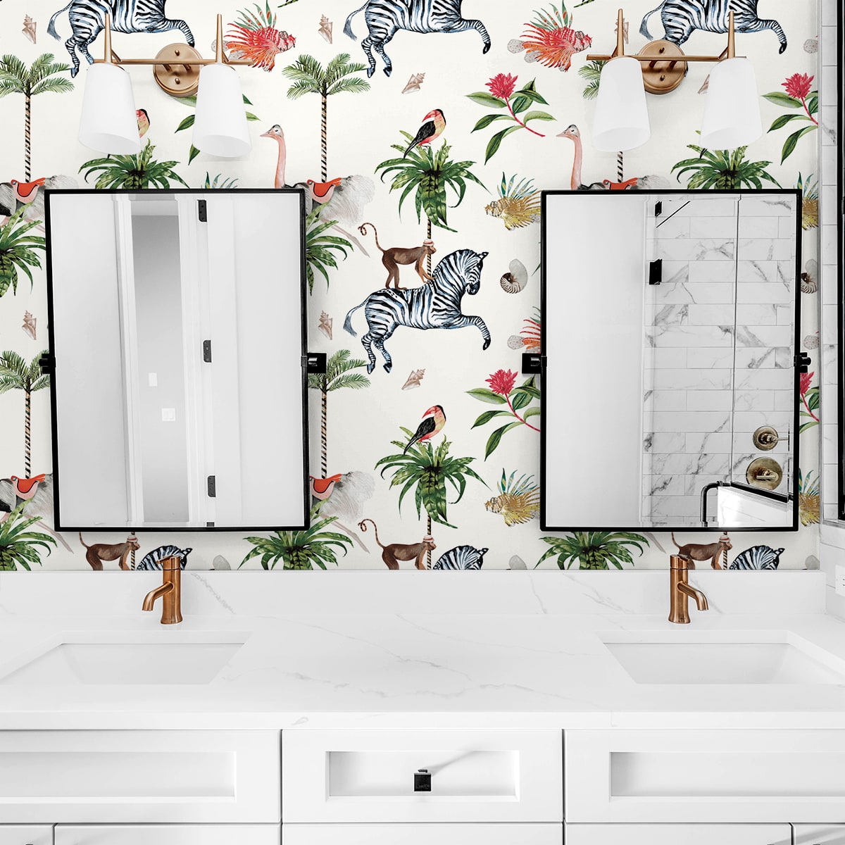 Merry Go Round wallpaper in cream color - pattern number DBW2005 - by Wallquest in the West Boulevard by Daisy Bennett collection