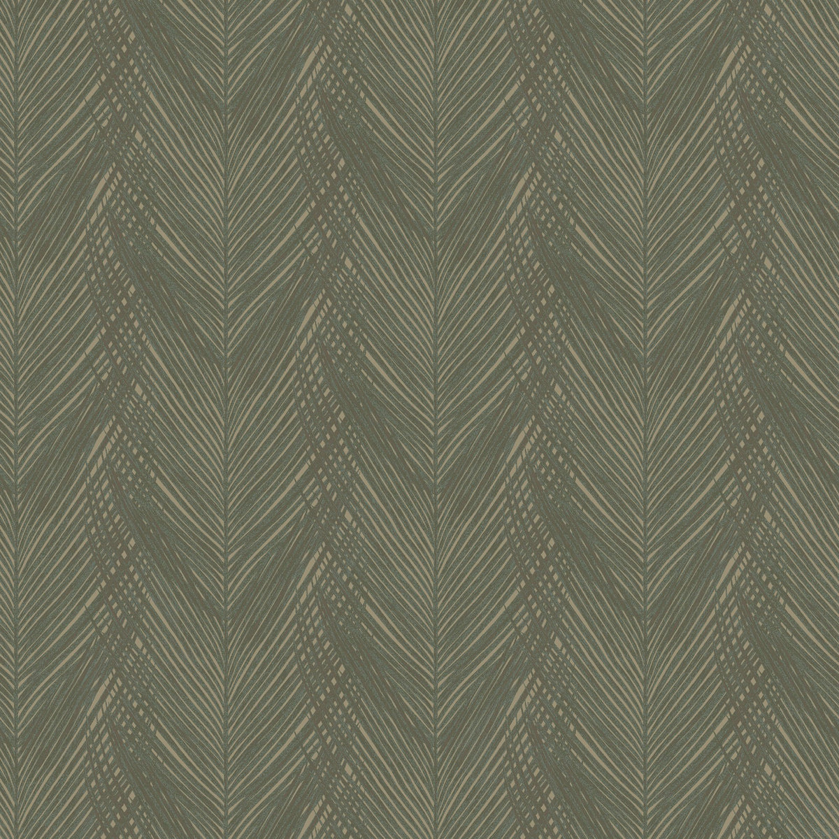 Feather Print Wallpaper in Green color - pattern number DC30093 - by Galerie in the Designer Colors collection