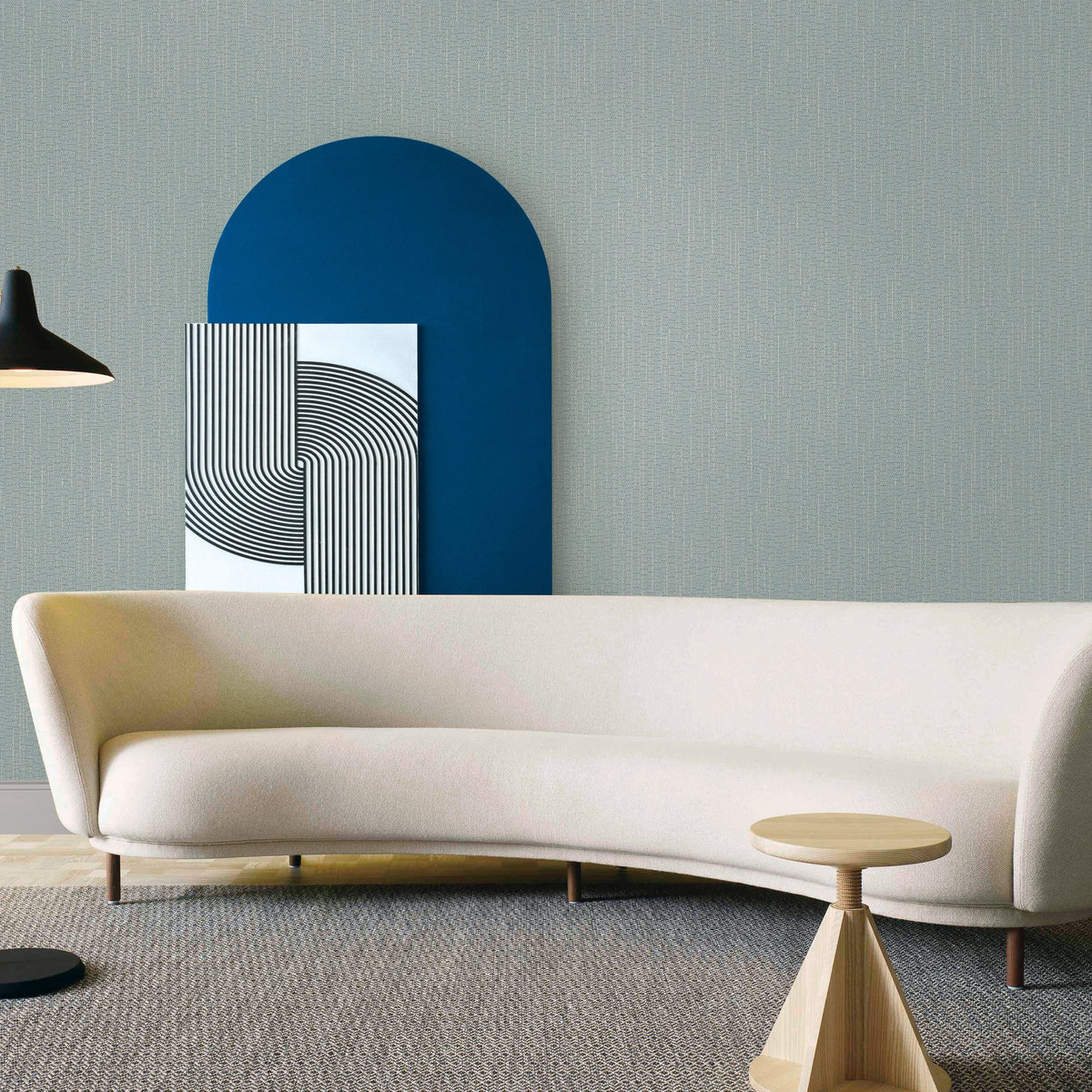 Geometric Texture Wallpaper in Blue color - pattern number DC30213 - by Galerie in the Designer Colors collection