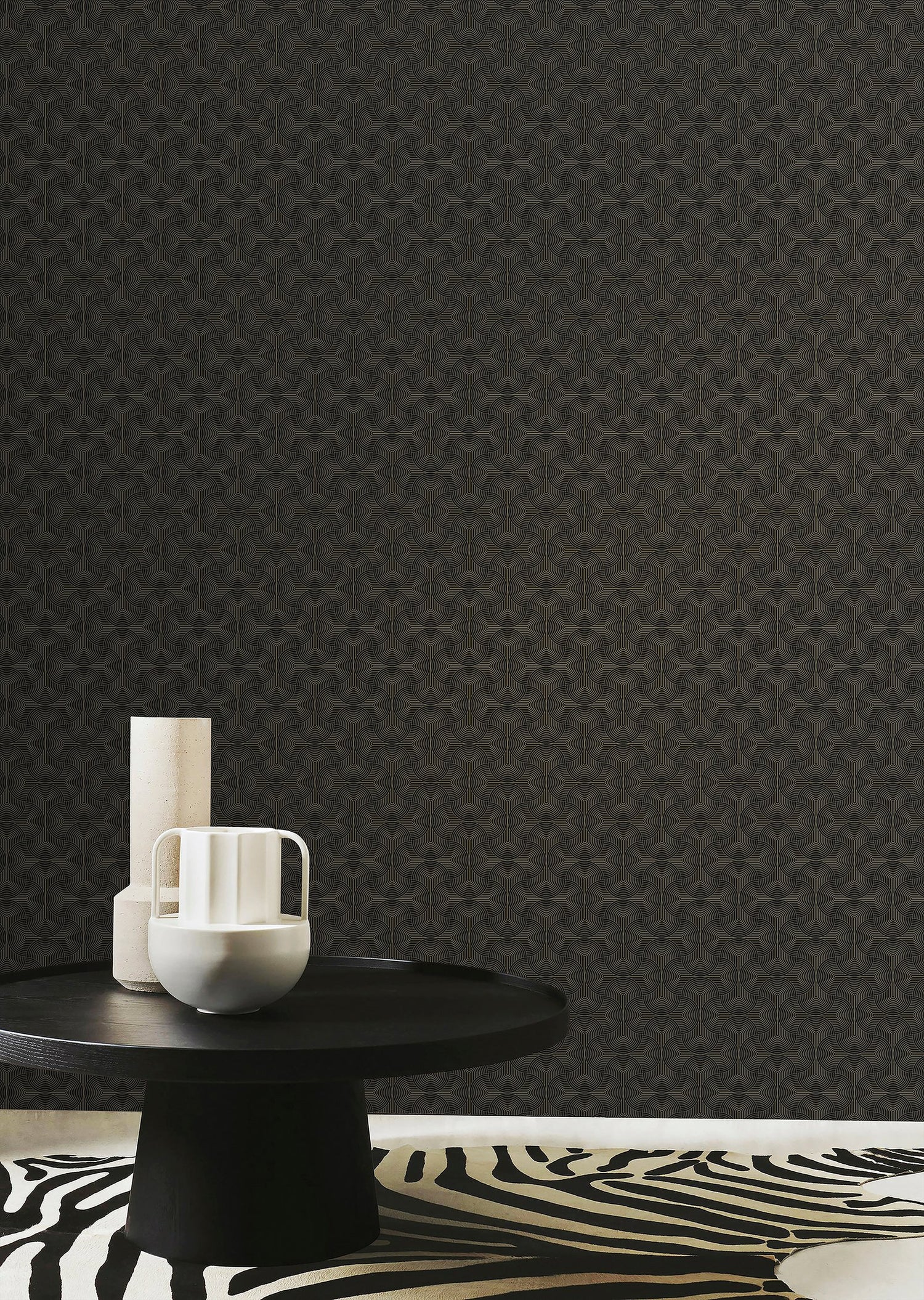 Zen wallpaper in bronze brown color - pattern number DT-FA3005 - by Galerie in the Boutique collection