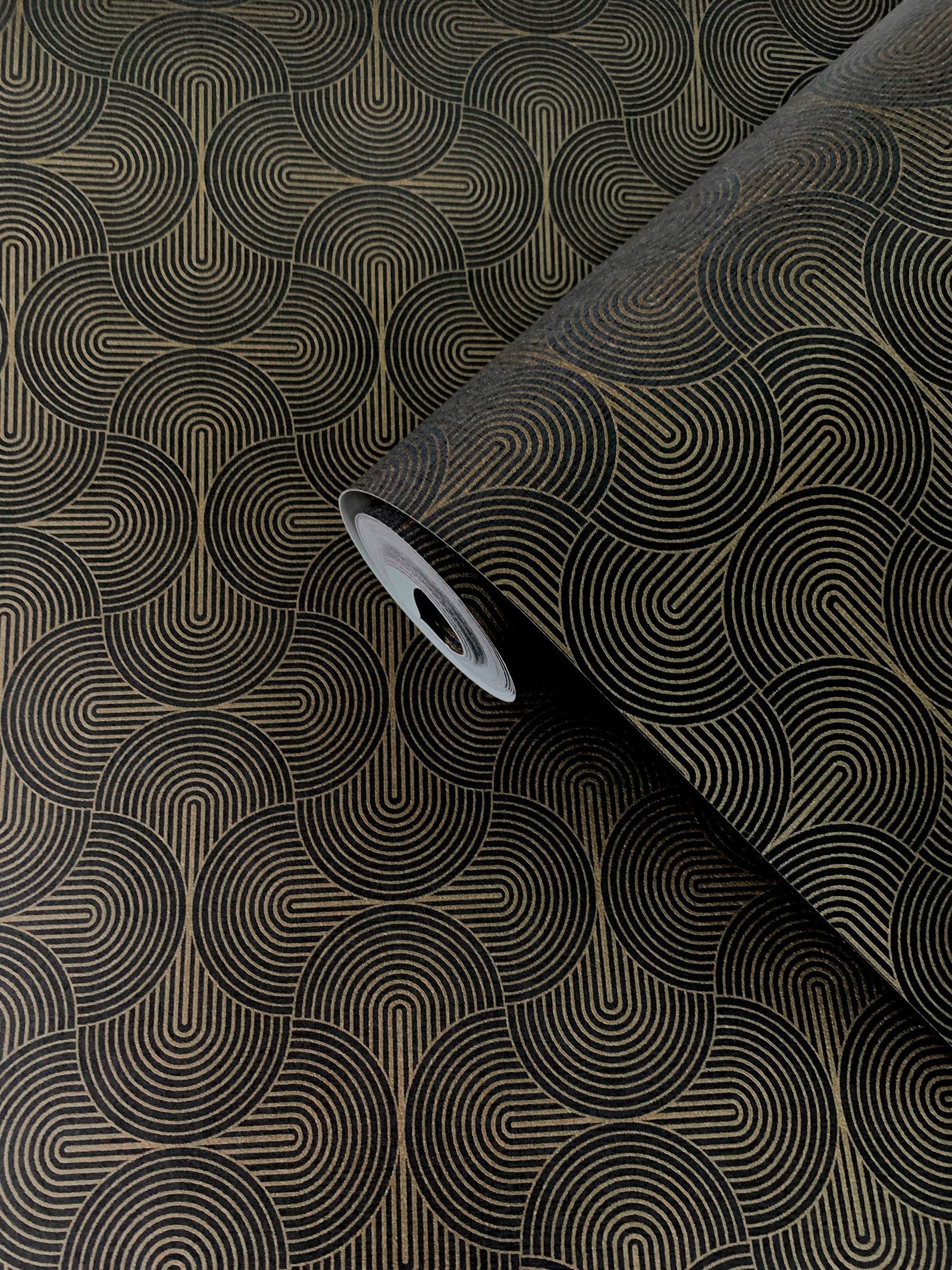 Zen wallpaper in bronze brown color - pattern number DT-FA3005 - by Galerie in the Boutique collection