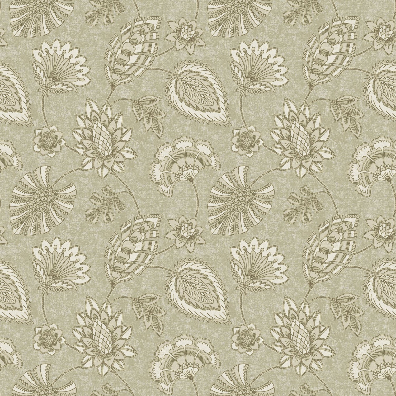 Flower Fan wallpaper in beige color - pattern number DWP0351-03 - by Galerie in the Elegance collection