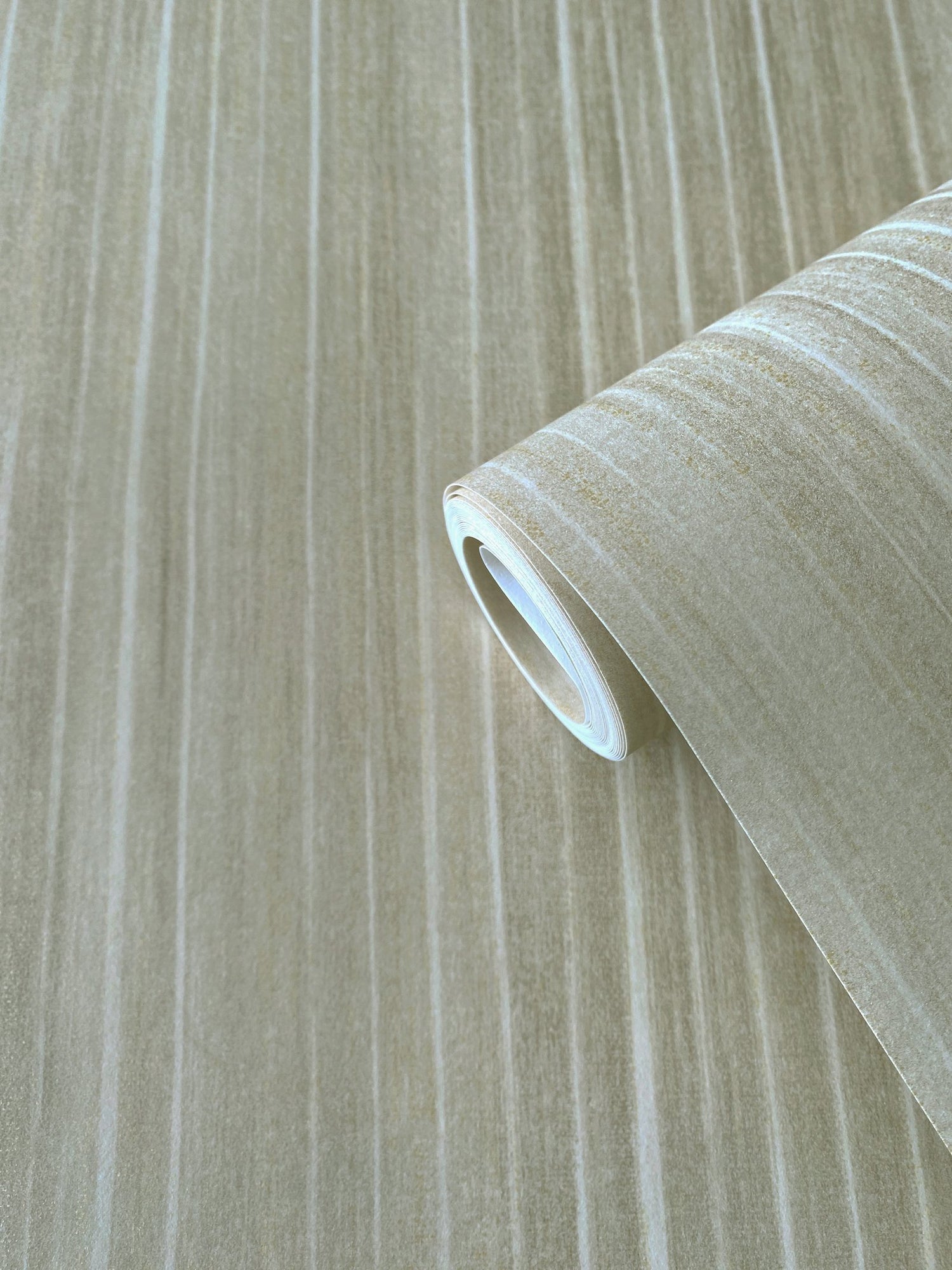 Vertical Stripe wallpaper in cream color - pattern number DWP0352-02 - by Galerie in the Elegance collection