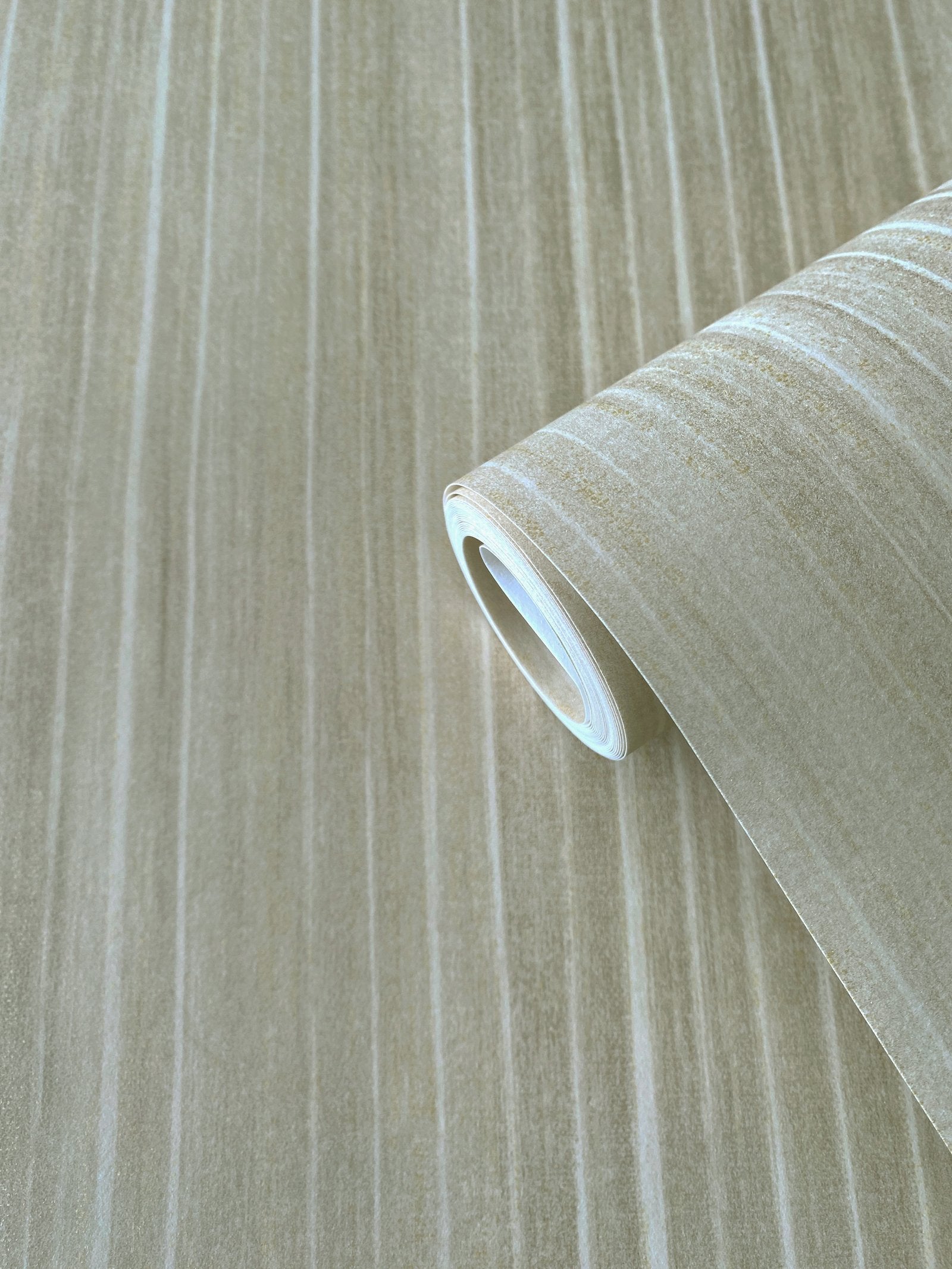 Vertical Stripe wallpaper in cream color - pattern number DWP0352-02 - by Galerie in the Elegance collection