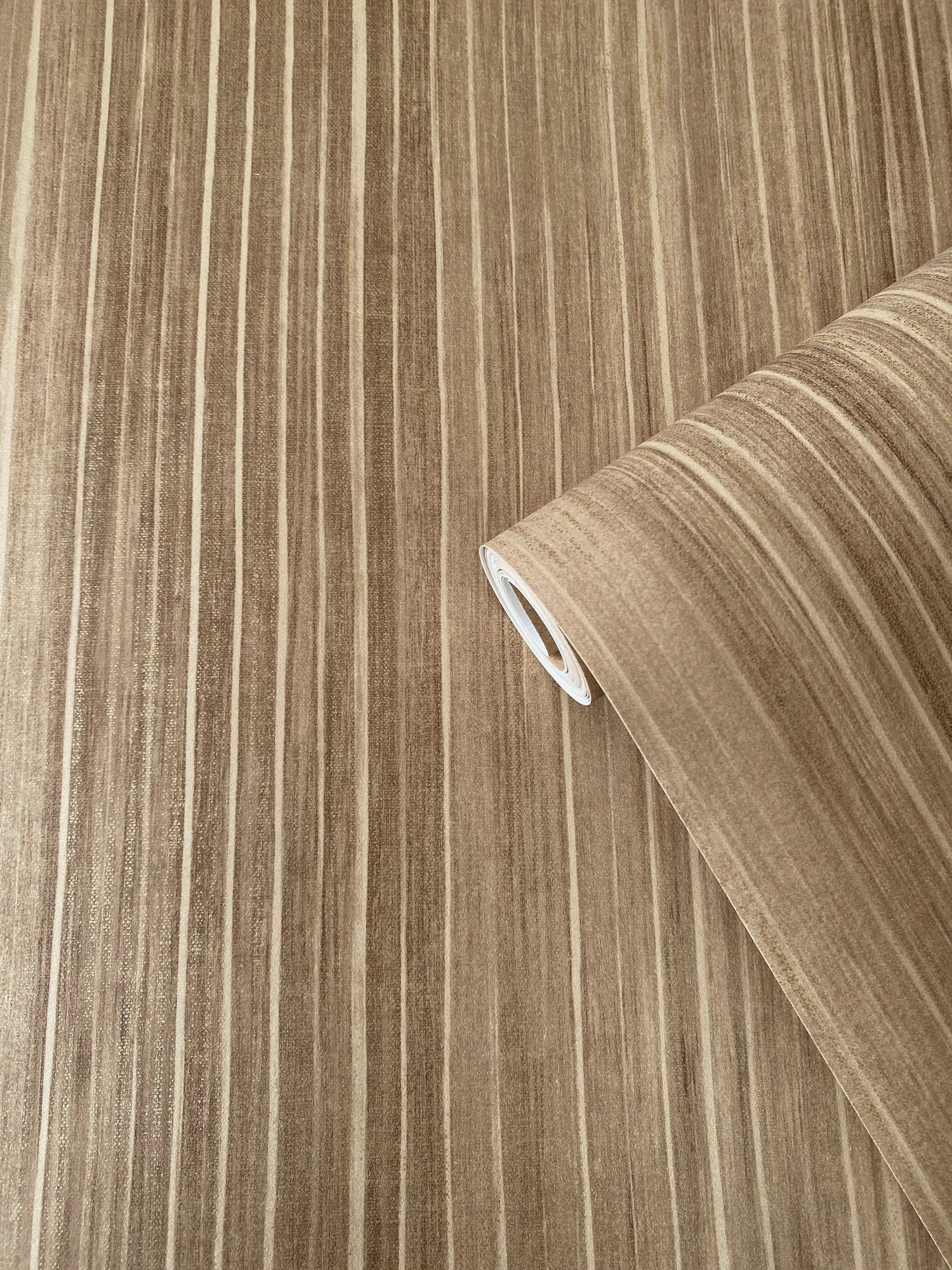 Vertical Stripe wallpaper in bronze brown color - pattern number DWP0352-06 - by Galerie in the Elegance collection