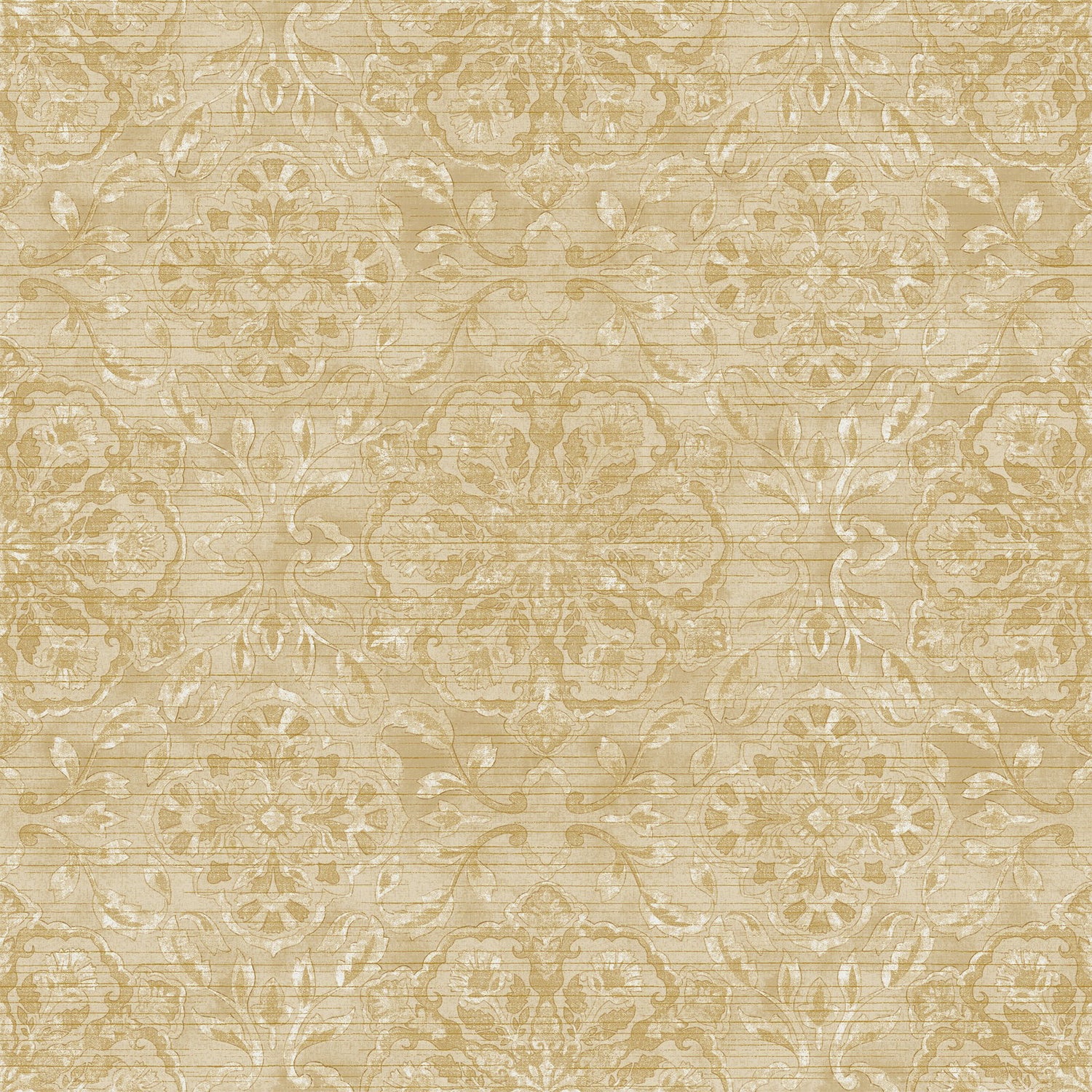 Floral Stripe wallpaper in beige color - pattern number DWP0353-03 - by Galerie in the Elegance collection