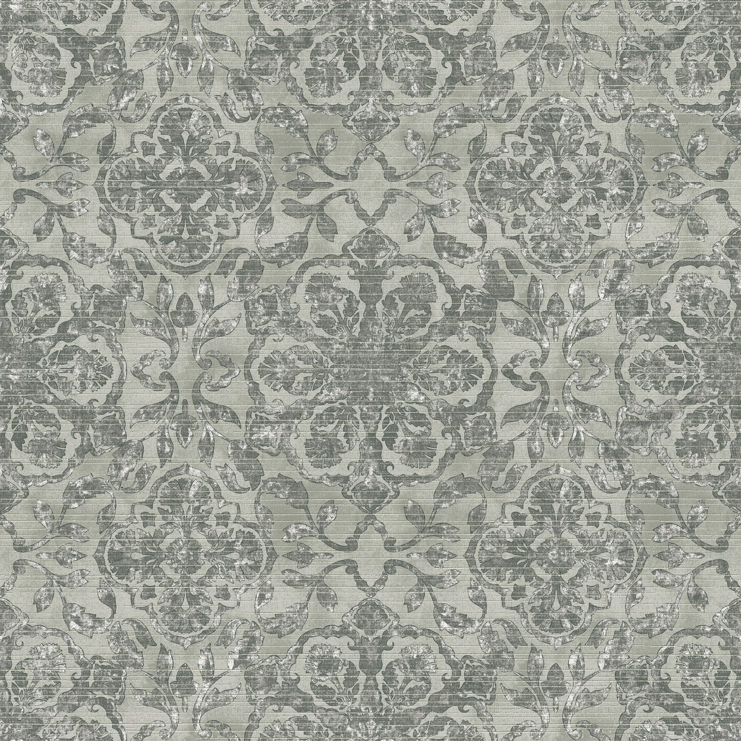 Floral Stripe wallpaper in green color - pattern number DWP0353-04 - by Galerie in the Elegance collection