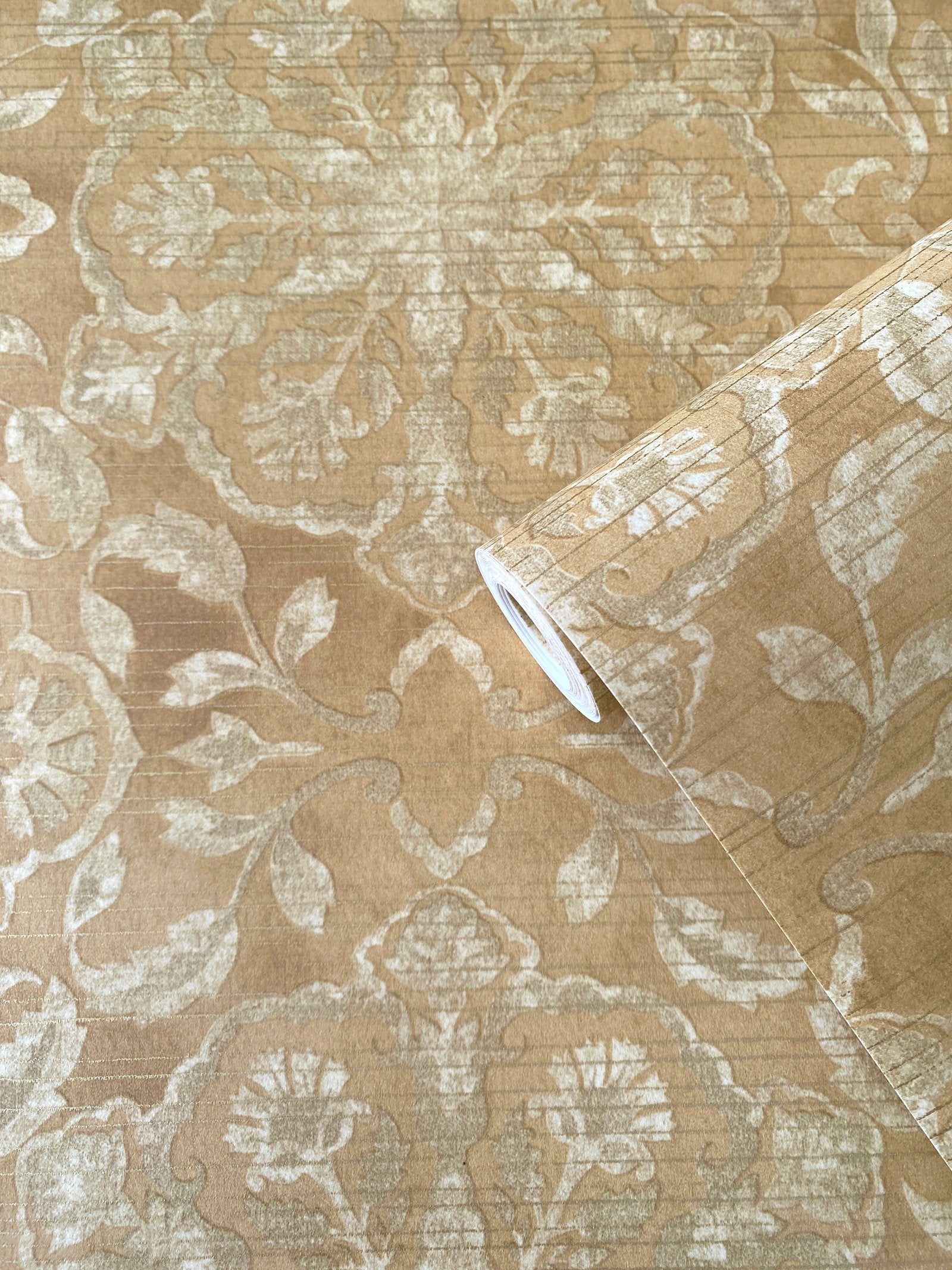 Floral Stripe wallpaper in silver grey color - pattern number DWP0353-06 - by Galerie in the Elegance collection
