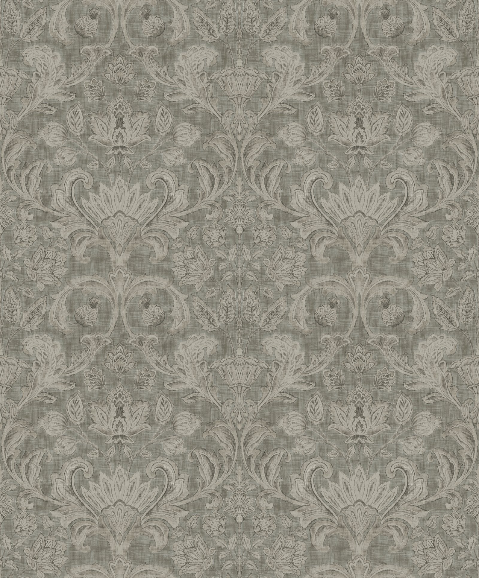 Damask wallpaper in bronze brown color - pattern number DWP0354-02 - by Galerie in the Elegance collection