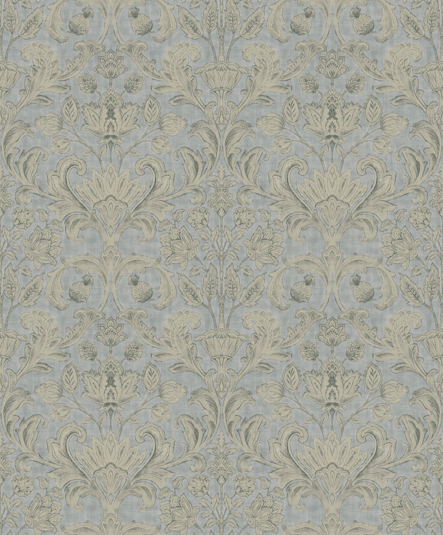 Damask wallpaper in silver grey color - pattern number DWP0354-04 - by Galerie in the Elegance collection