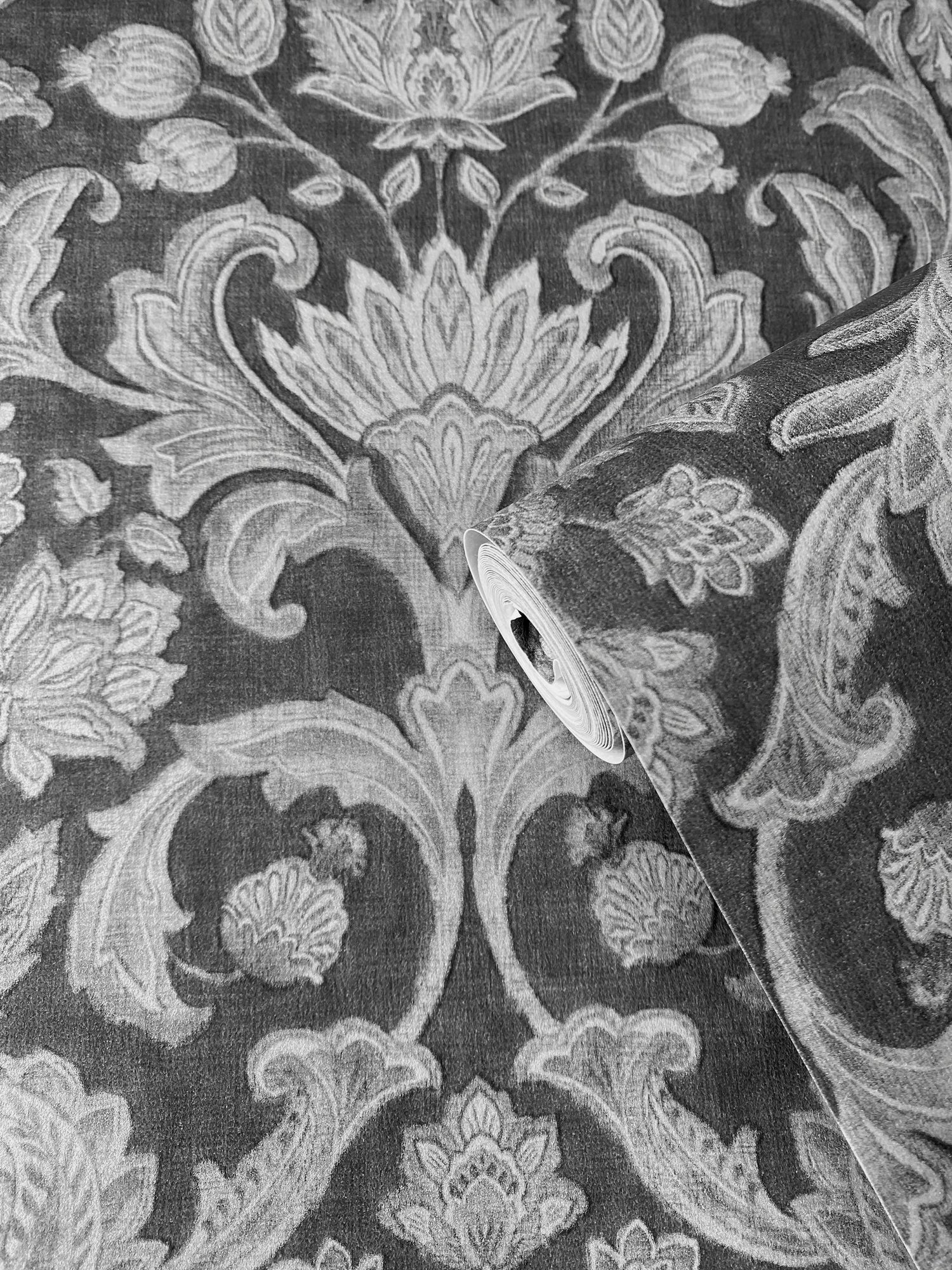 Damask wallpaper in blue color - pattern number DWP0354-05 - by Galerie in the Elegance collection