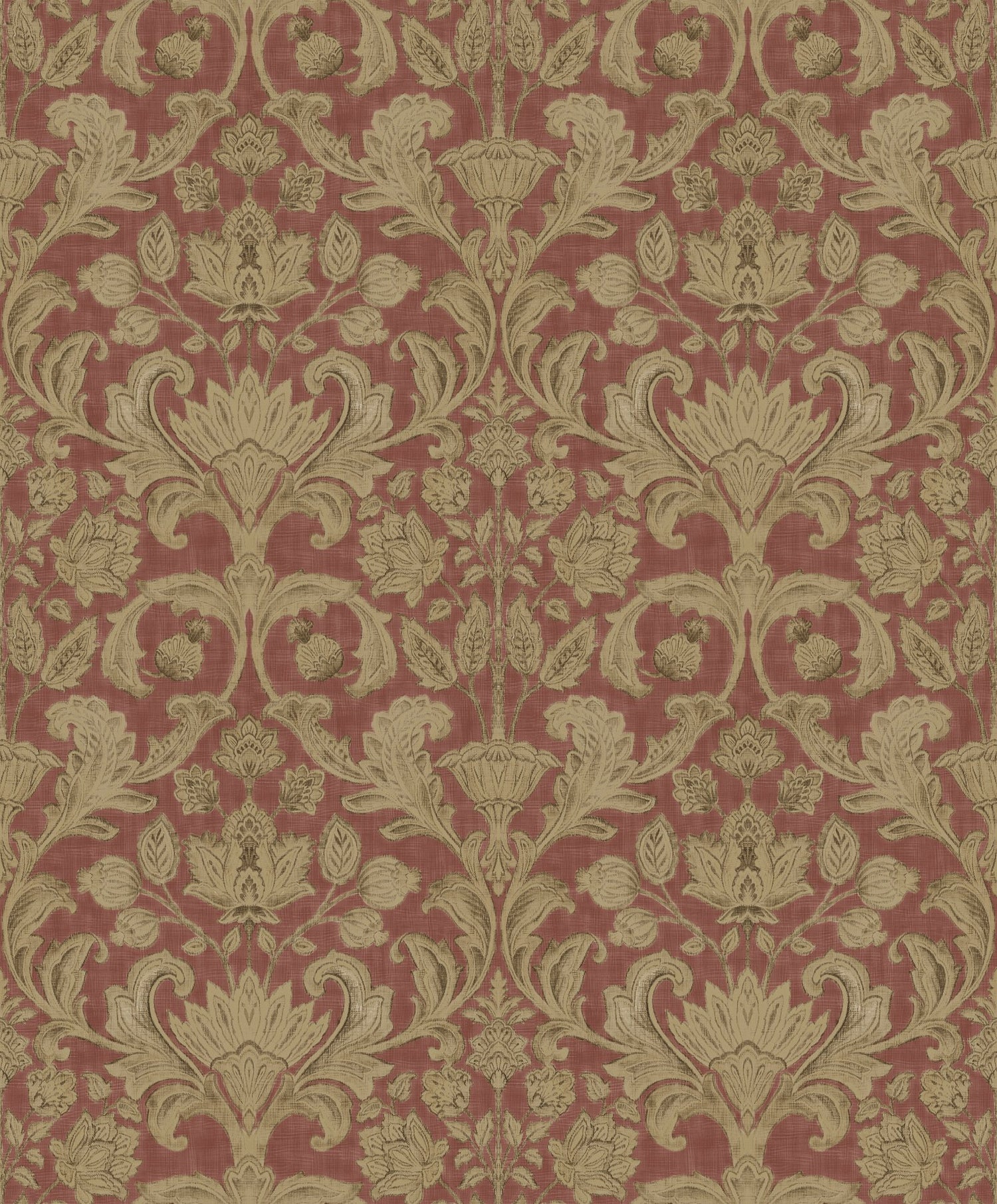 Damask wallpaper in red color - pattern number DWP0354-06 - by Galerie in the Elegance collection
