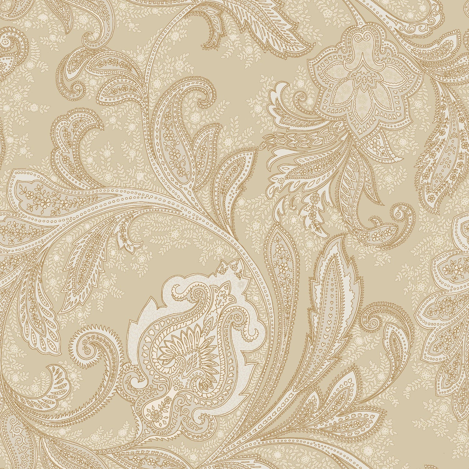 Paisley wallpaper in beige color - pattern number DWP0355-03 - by Galerie in the Elegance collection