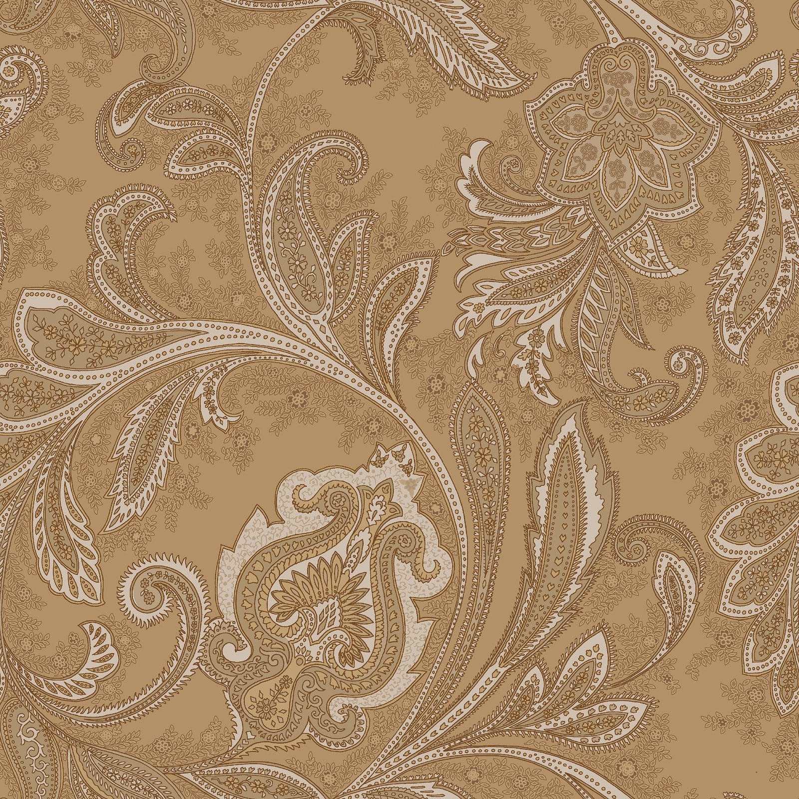 Paisley wallpaper in bronze brown color - pattern number DWP0355-06 - by Galerie in the Elegance collection
