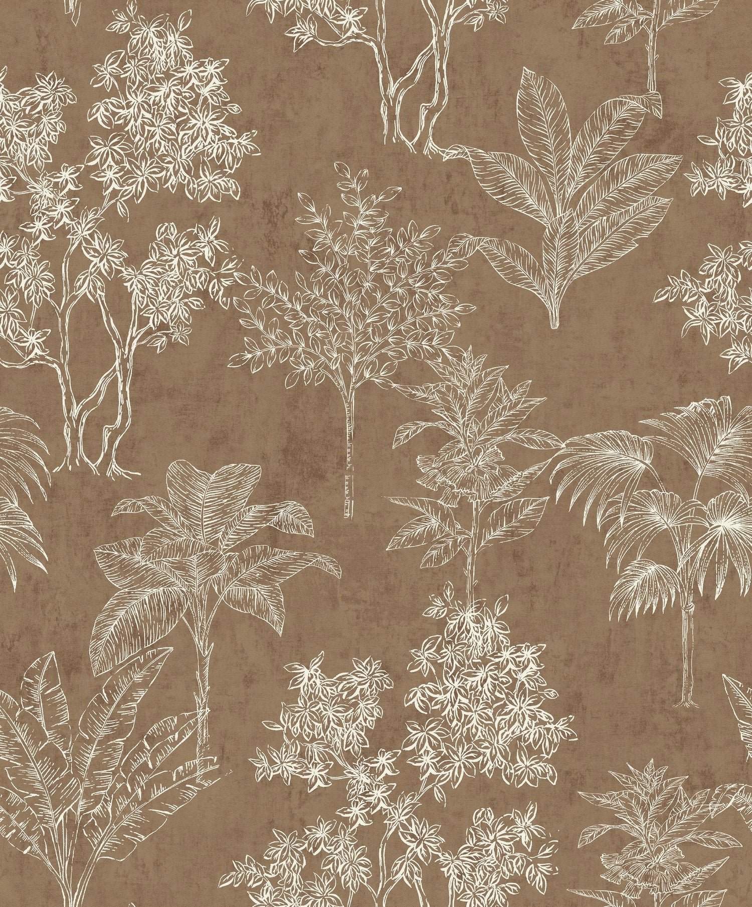 Floating Foliage wallpaper in beige color - pattern number DWP0361-02 - by Galerie in the Zen collection