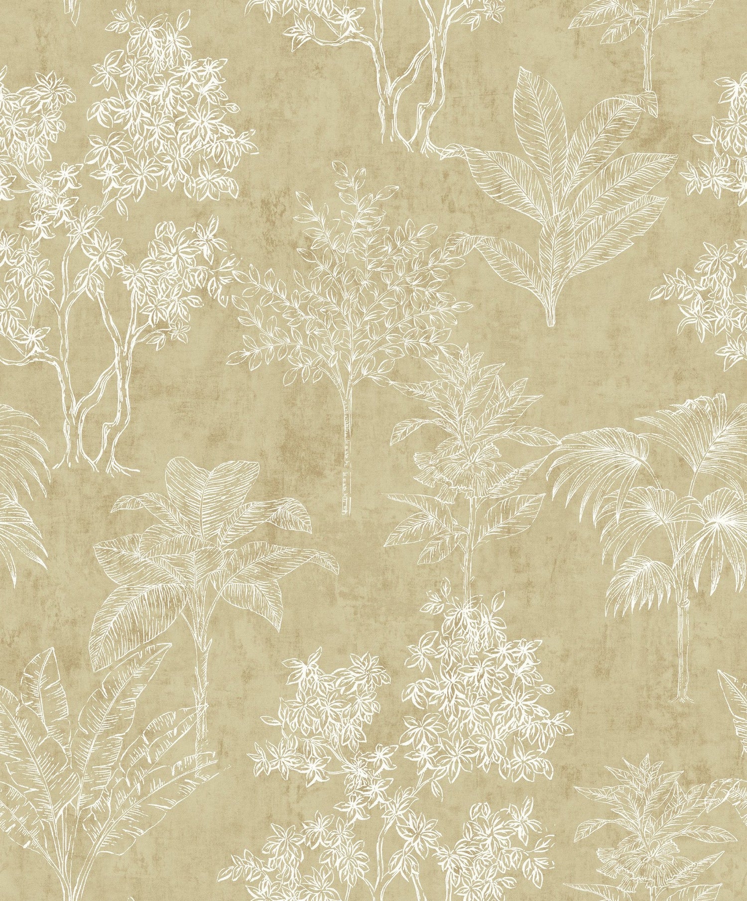 Floating Foliage wallpaper in bronze brown color - pattern number DWP0361-03 - by Galerie in the Zen collection