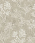 Floating Foliage wallpaper in silver grey color - pattern number DWP0361-06 - by Galerie in the Zen collection