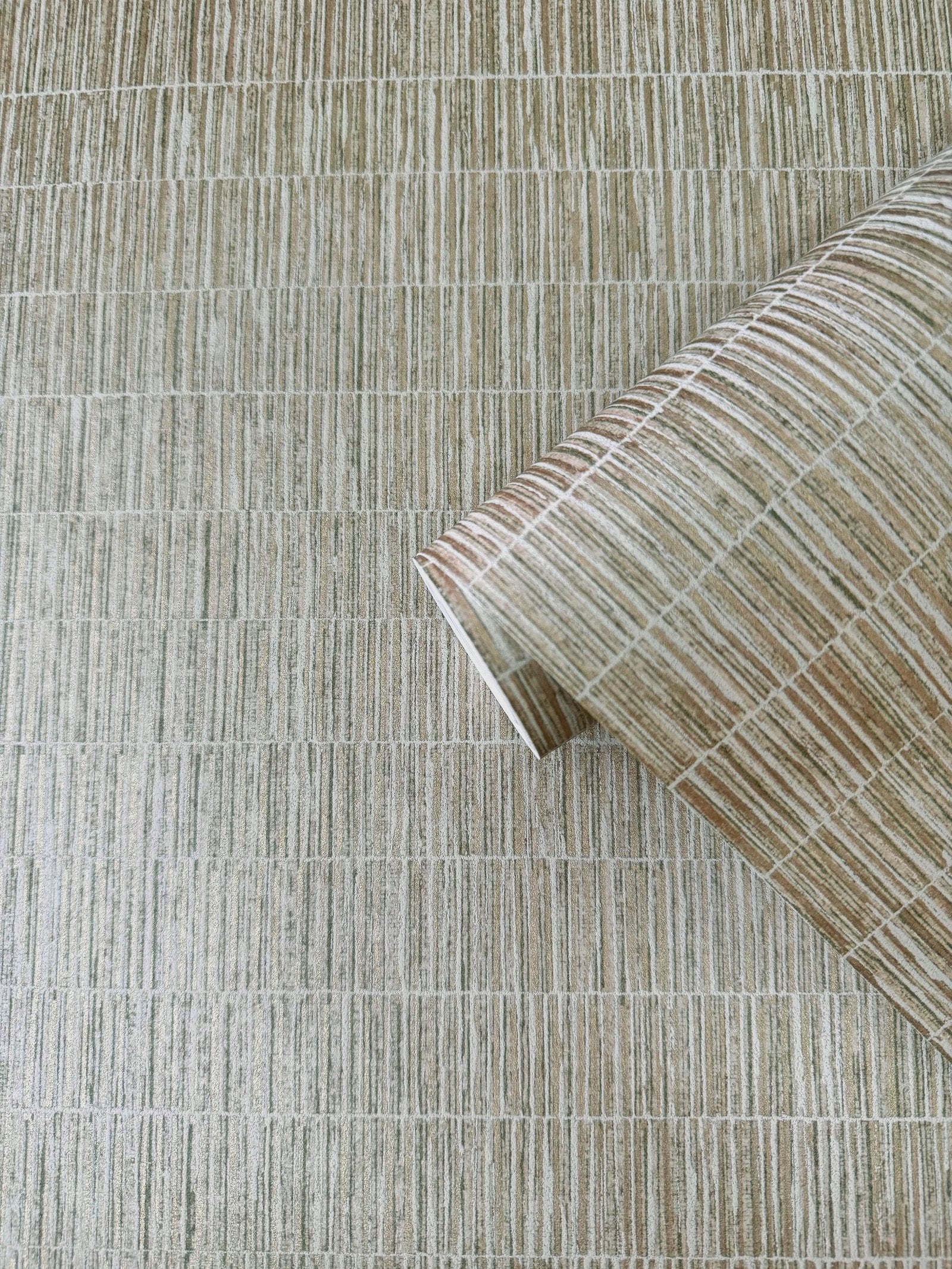 Bamboo Screen wallpaper in green color - pattern number DWP0362-01 - by Galerie in the Zen collection
