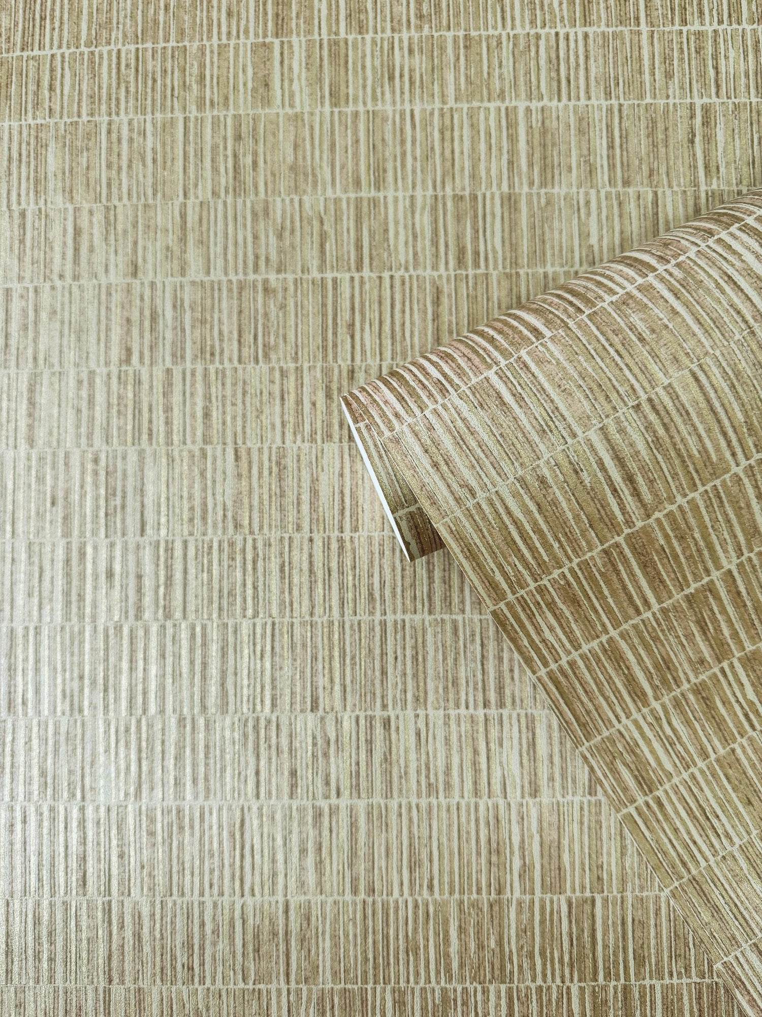 Bamboo Screen wallpaper in bronze brown color - pattern number DWP0362-02 - by Galerie in the Zen collection